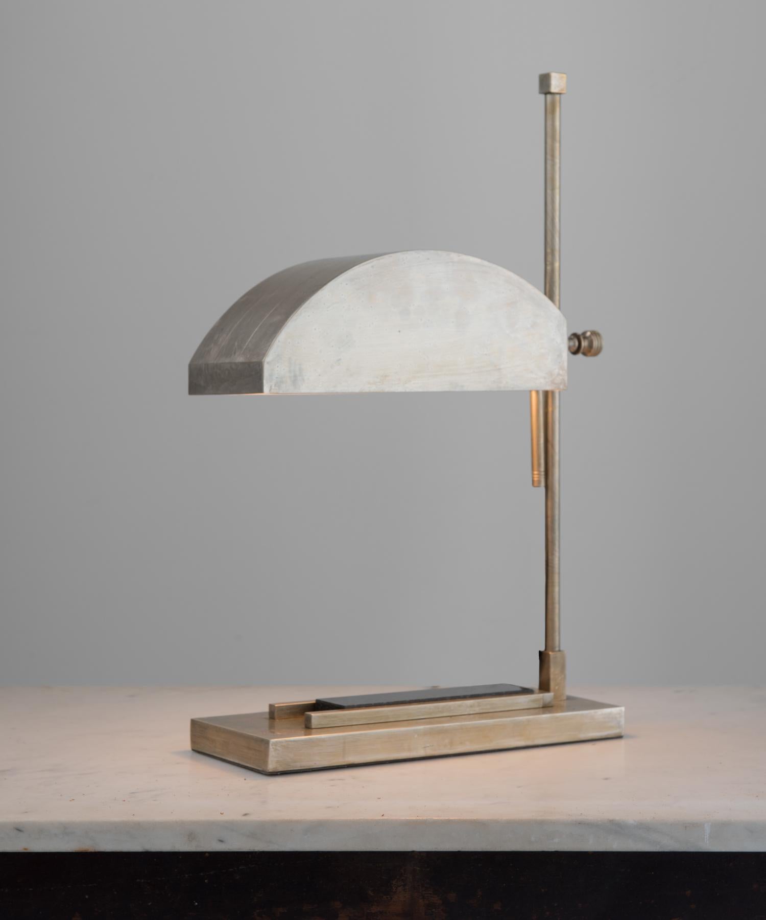 Plated Marcel Breuer Desk Lamp, Germany, circa 1925