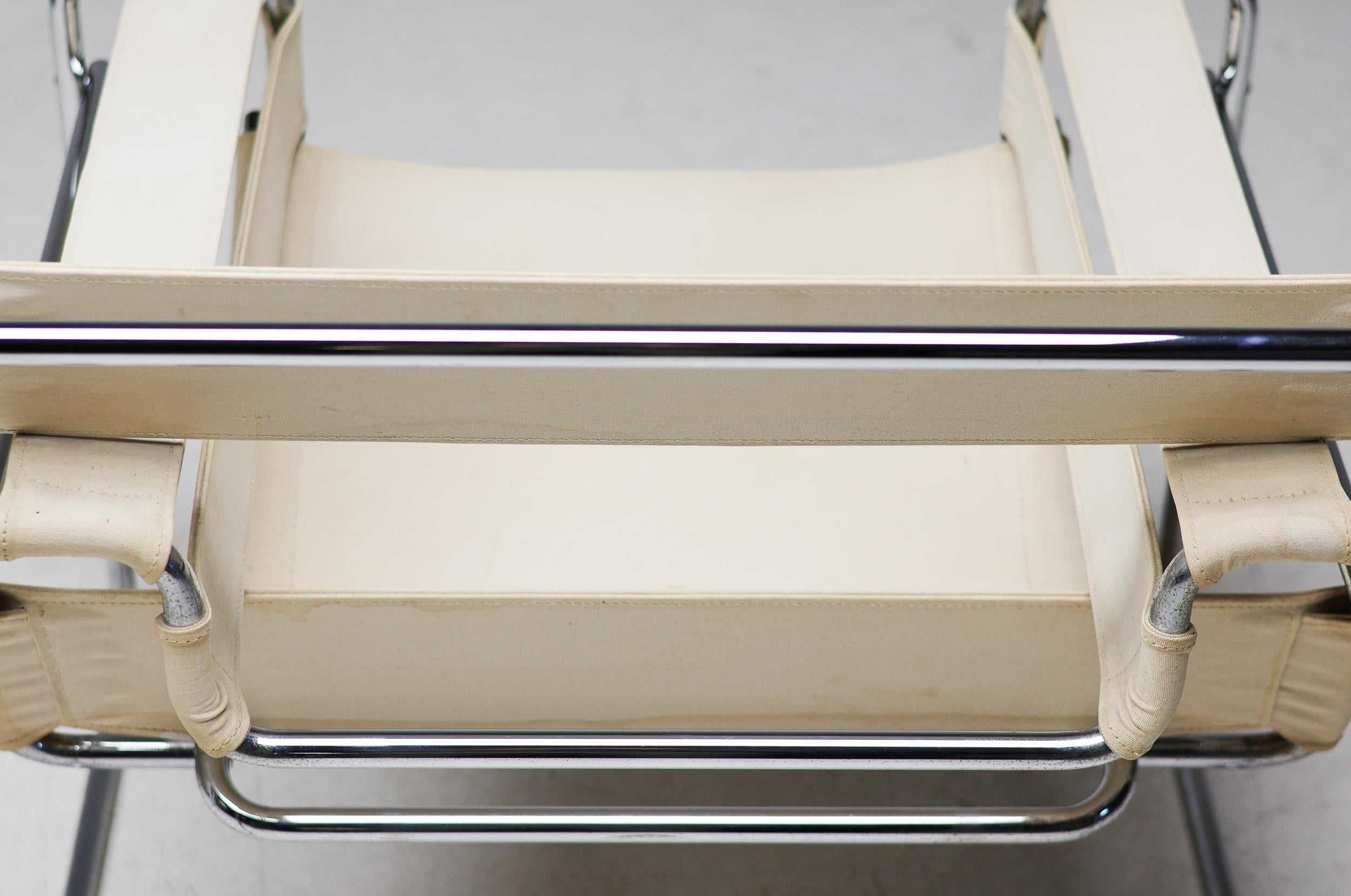 Chrome Marcel Breuer Early Canvas Model B3 