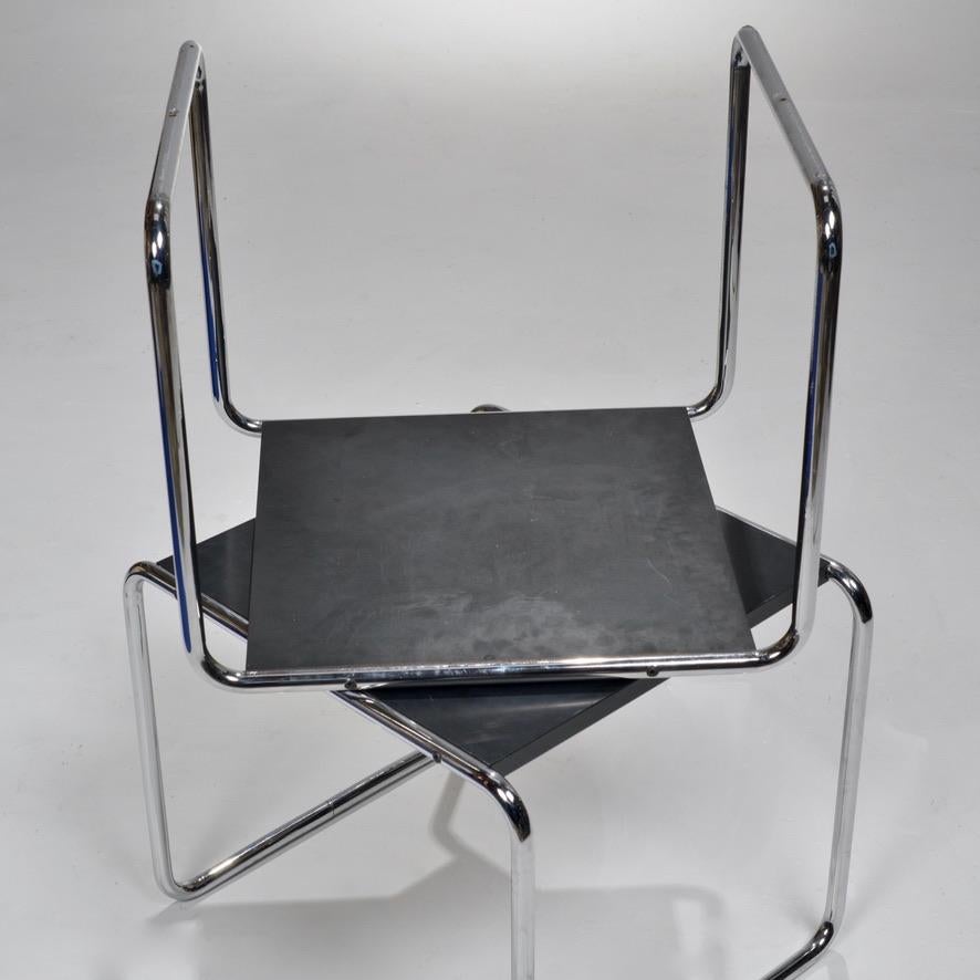 Bauhaus Marcel Breuer for Gavina Modern Laccio Side Tables