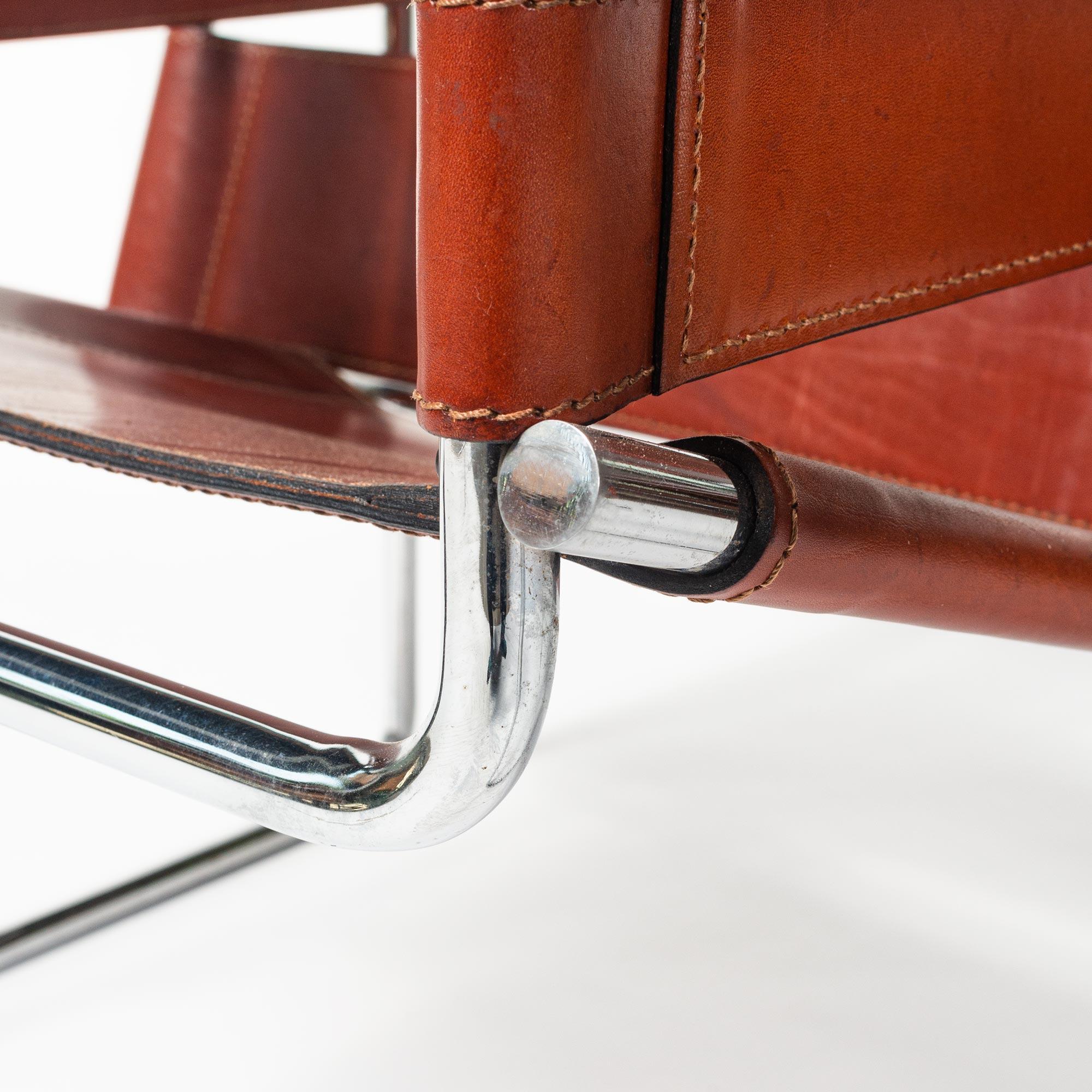 Other Marcel Breuer for Knoll Wassily Chair in Cognac Full Leather