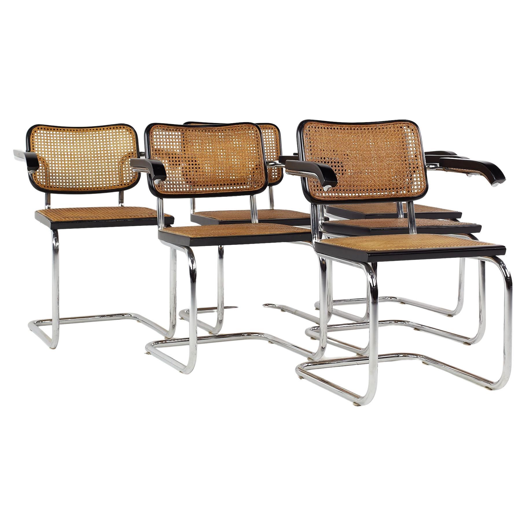 4 Cesca Arm Chairs by Marcel Breuer at 1stDibs