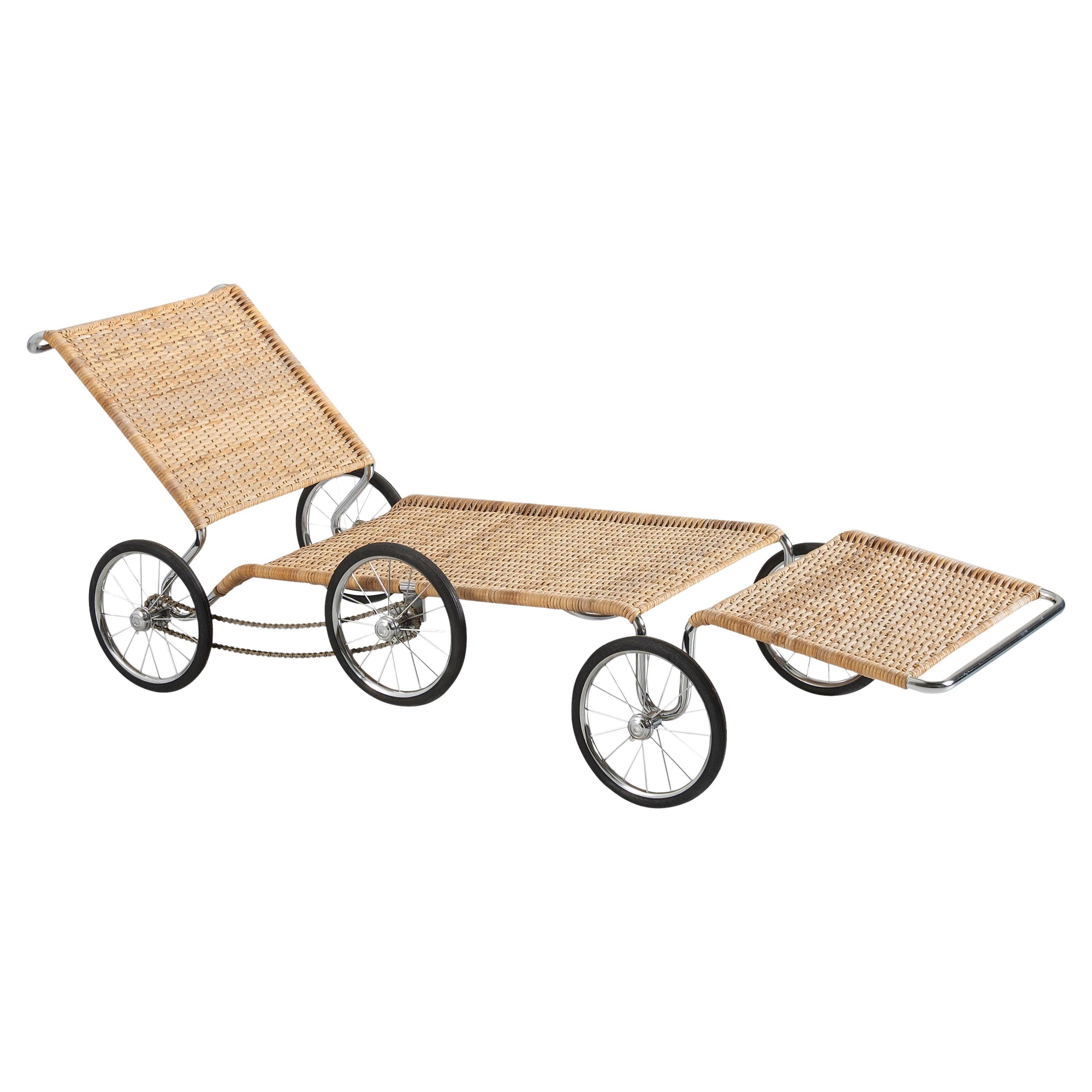 Marcel Breuer for Tecta 'The Mobile Manifesto' Chaise Longue in Cane Wicker 