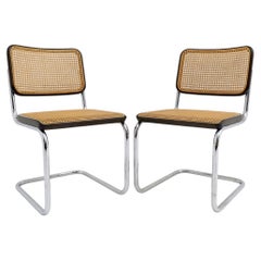 Marcel Breuer for Thonet, S32 Side Chairs, 1980