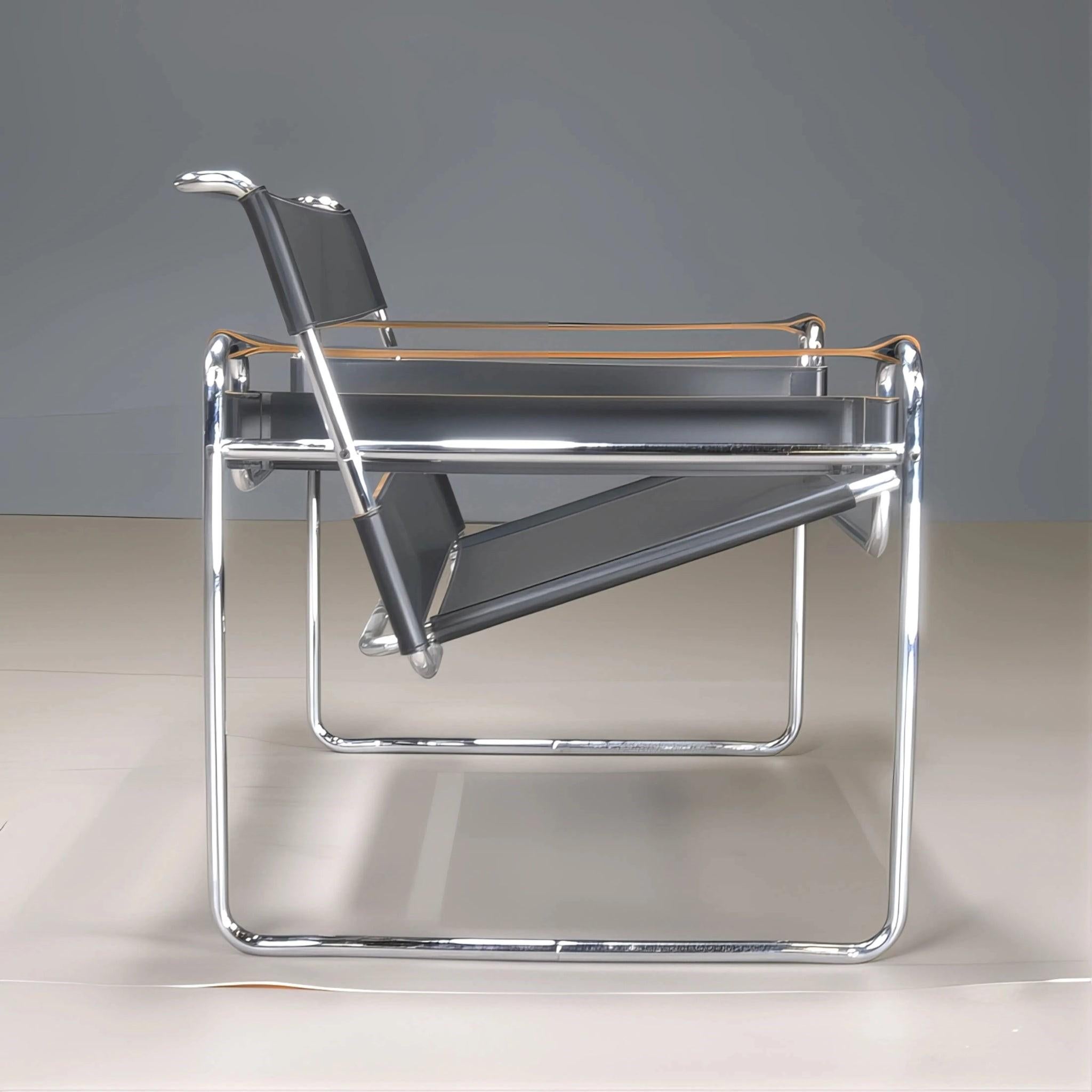 Moderne Chaise Wassily, icône de Marcel Breuer
