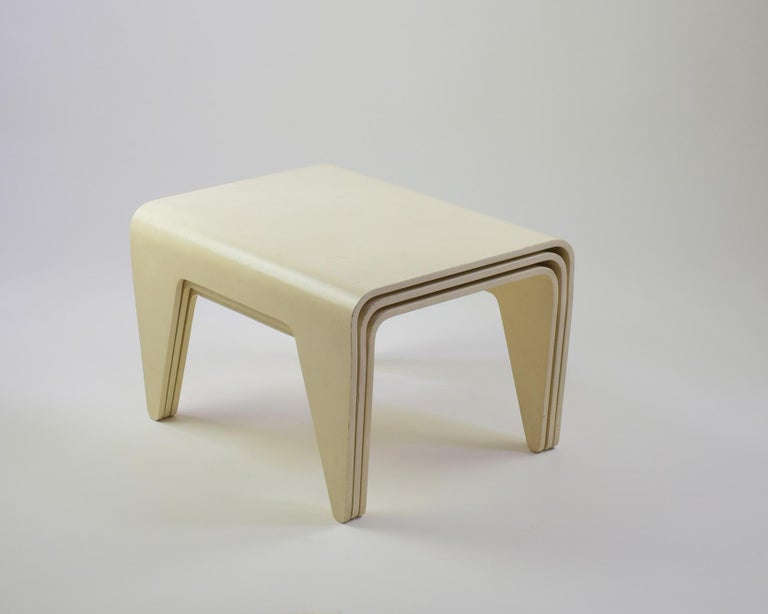 Modern Marcel Breuer, 'Isokon Nesting Tables,' Set of Three Tables, for Isokon, 1936 For Sale