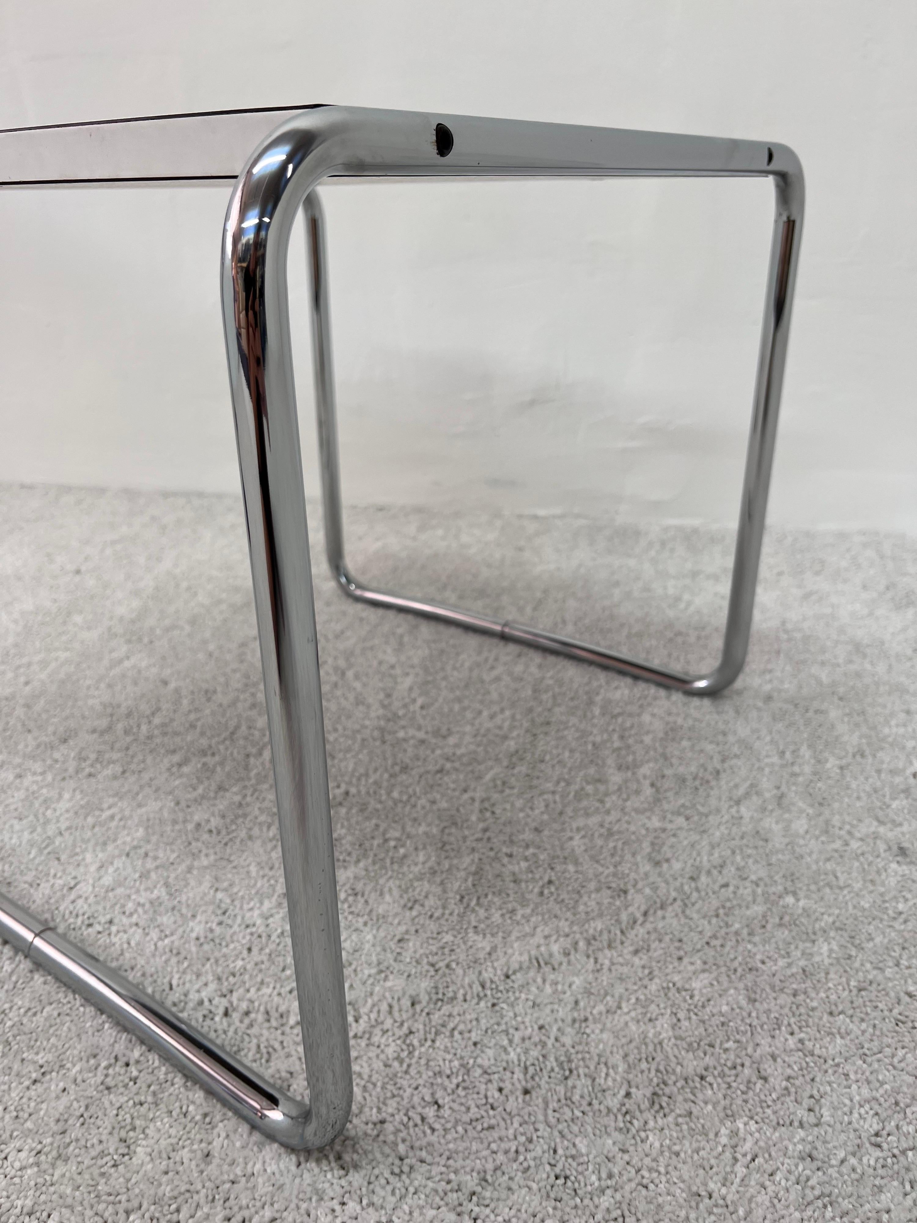 Marcel Breuer “Laccio” Chrome and Laminate Side Tables, 1960s 1