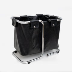 Marcel Breuer leather and Chromed Steel Magazine Rack, 1970s