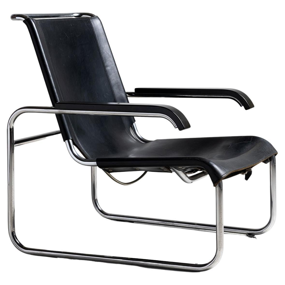 Fauteuil en cuir Marcel Breuer, Allemagne, vers 1970