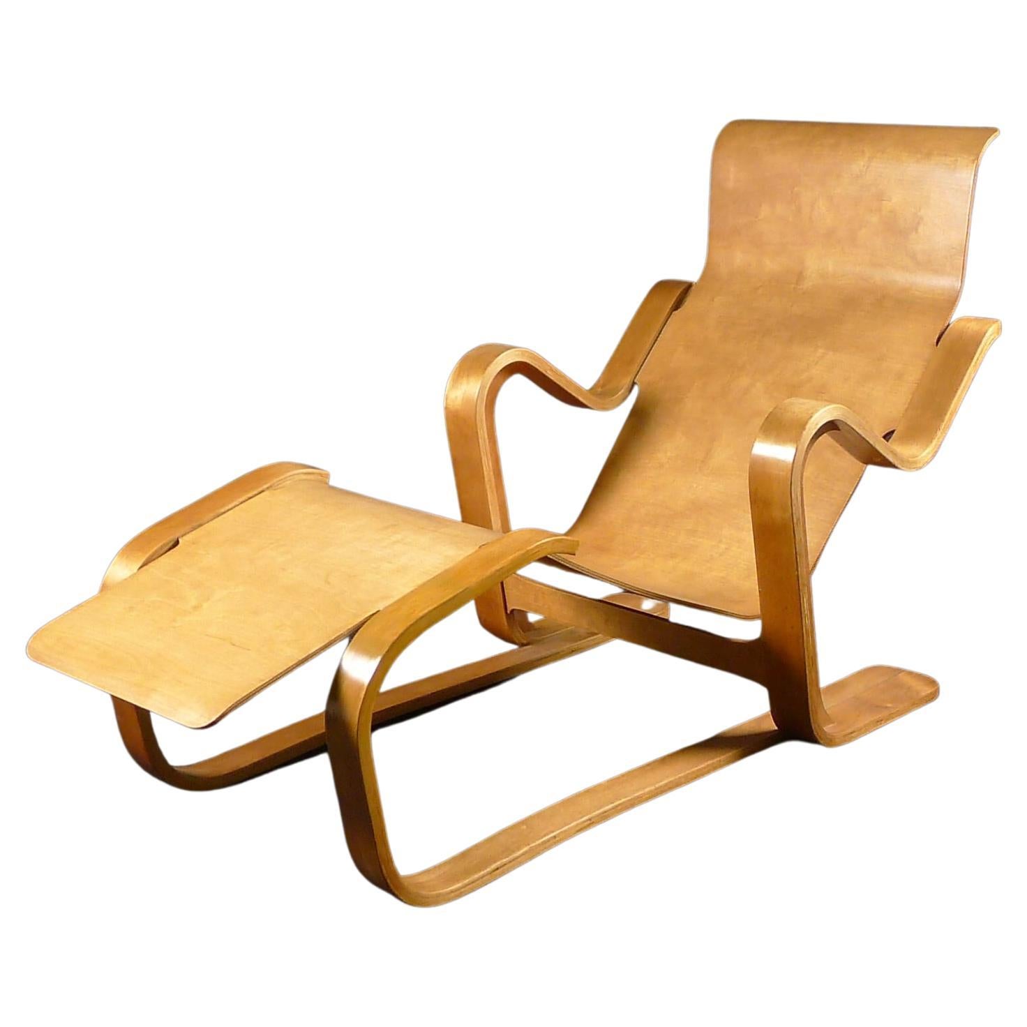 Chaise longue Marcel Breuer, contreplaqué de bouleau, Isokon Furniture Ltd, conçue en 1935