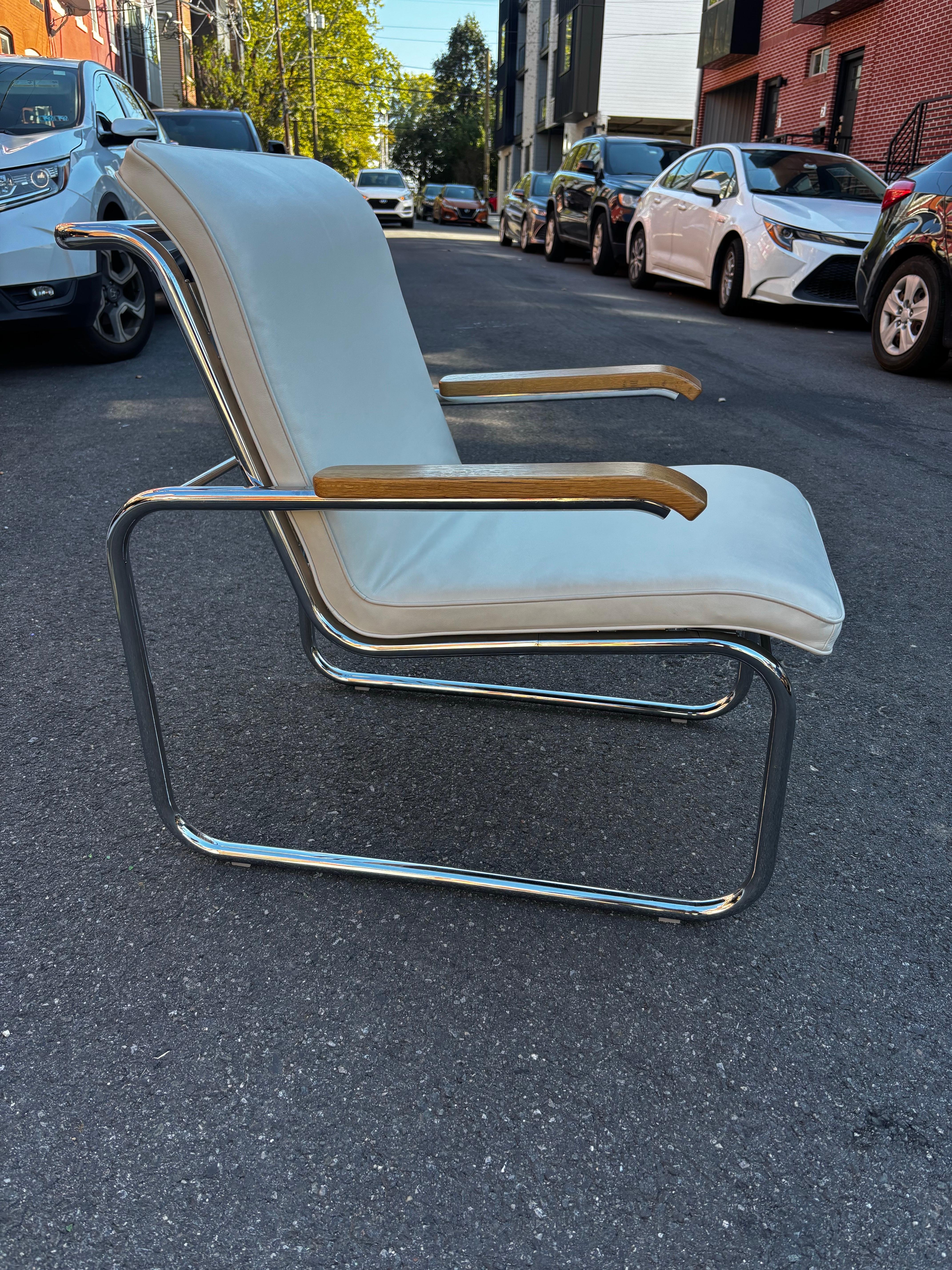 Pelle Sedia da salotto MB di Marcel Breuer per Knoll in vendita