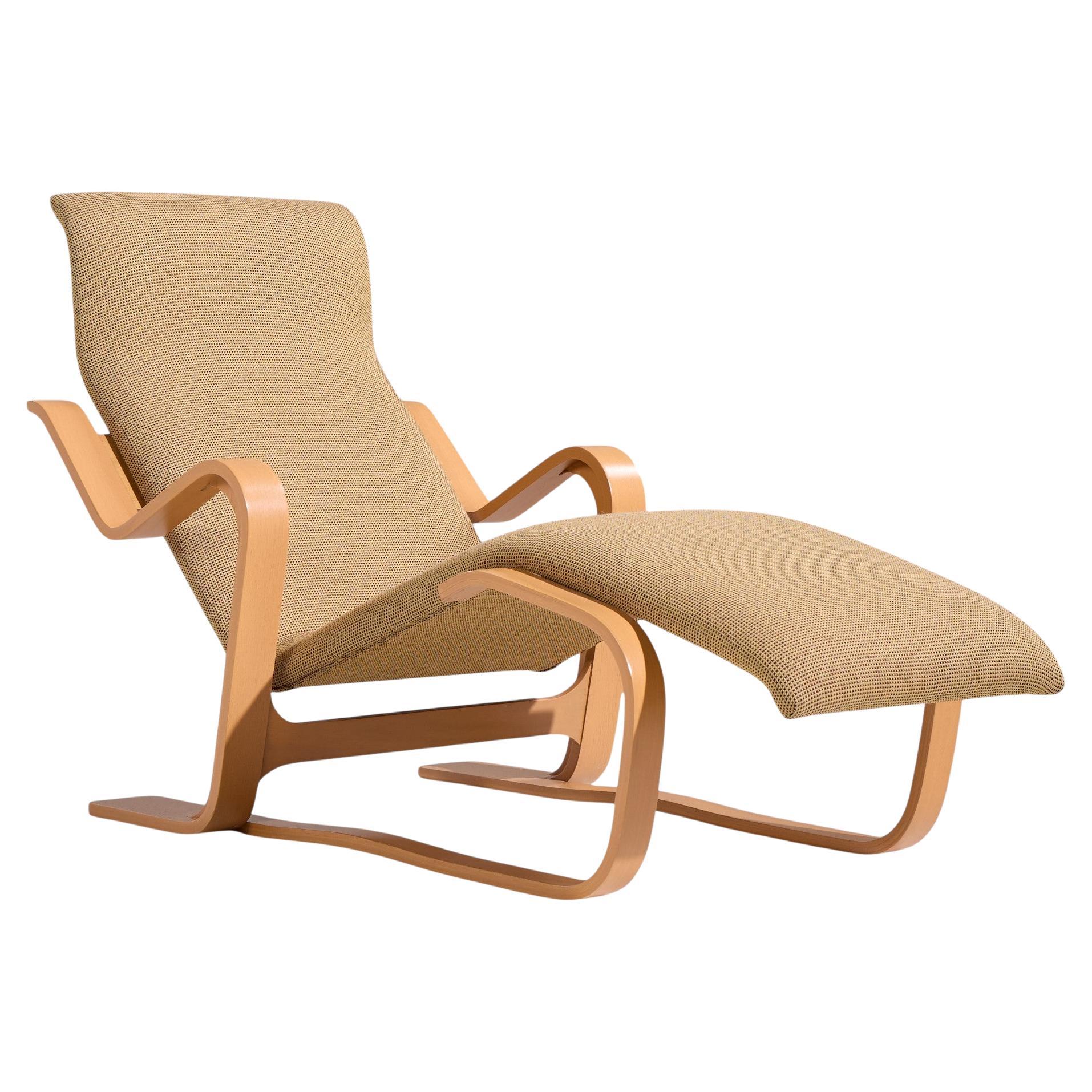Marcel Breuer Chaise Lounge de madera curvada de mediados de siglo