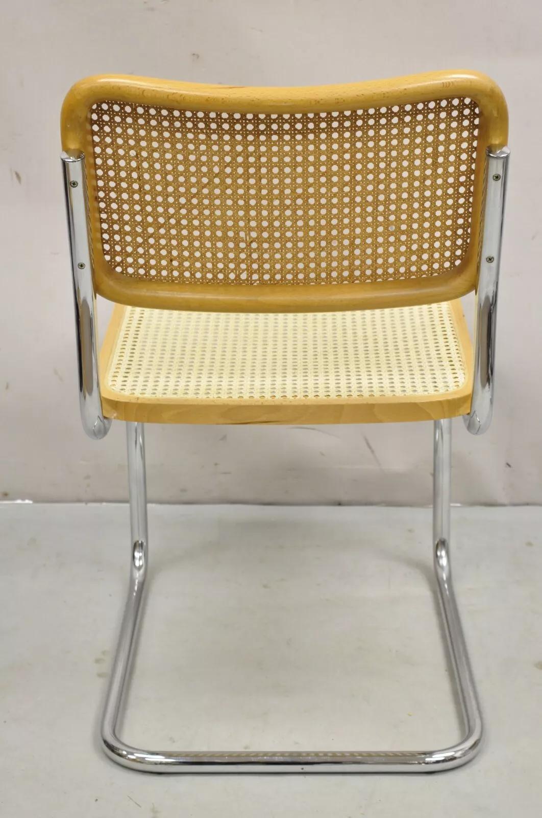Marcel Breuer Mid Century Modern Italian Cane Cesca Dining Side Chair - Set of 4 2