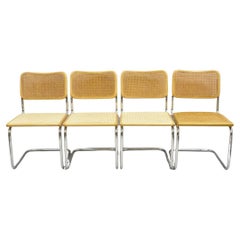 Marcel Breuer Mid Century Modern Italian Cane Cesca Dining Side Chair - Set of 4