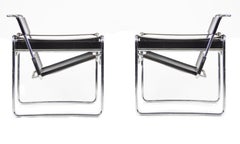 Marcel Breuer Model B3 Wassily Armchair Lounge, Gavina, Knoll, 1960s, Deep Brown
