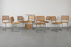 Marcel Breuer, Model B32, 'Cesca' Chairs with Cane Seating and Chrome Frame