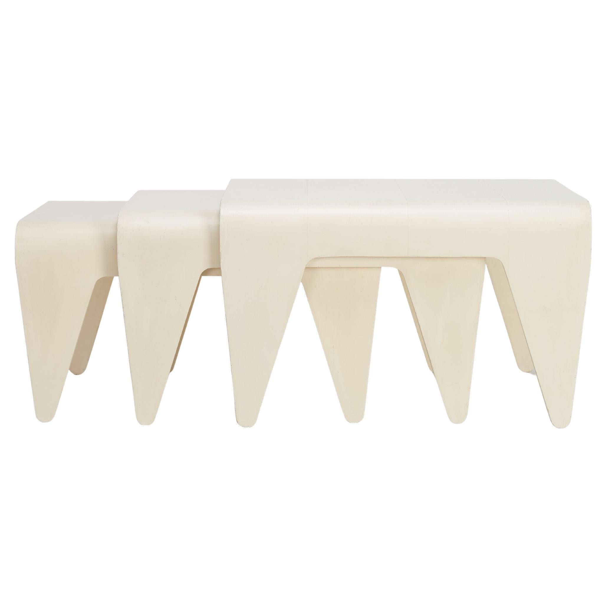 Vintage Marcel Breuer Nesting Tables, Moulded plywood, Isokon London, c1961 For Sale