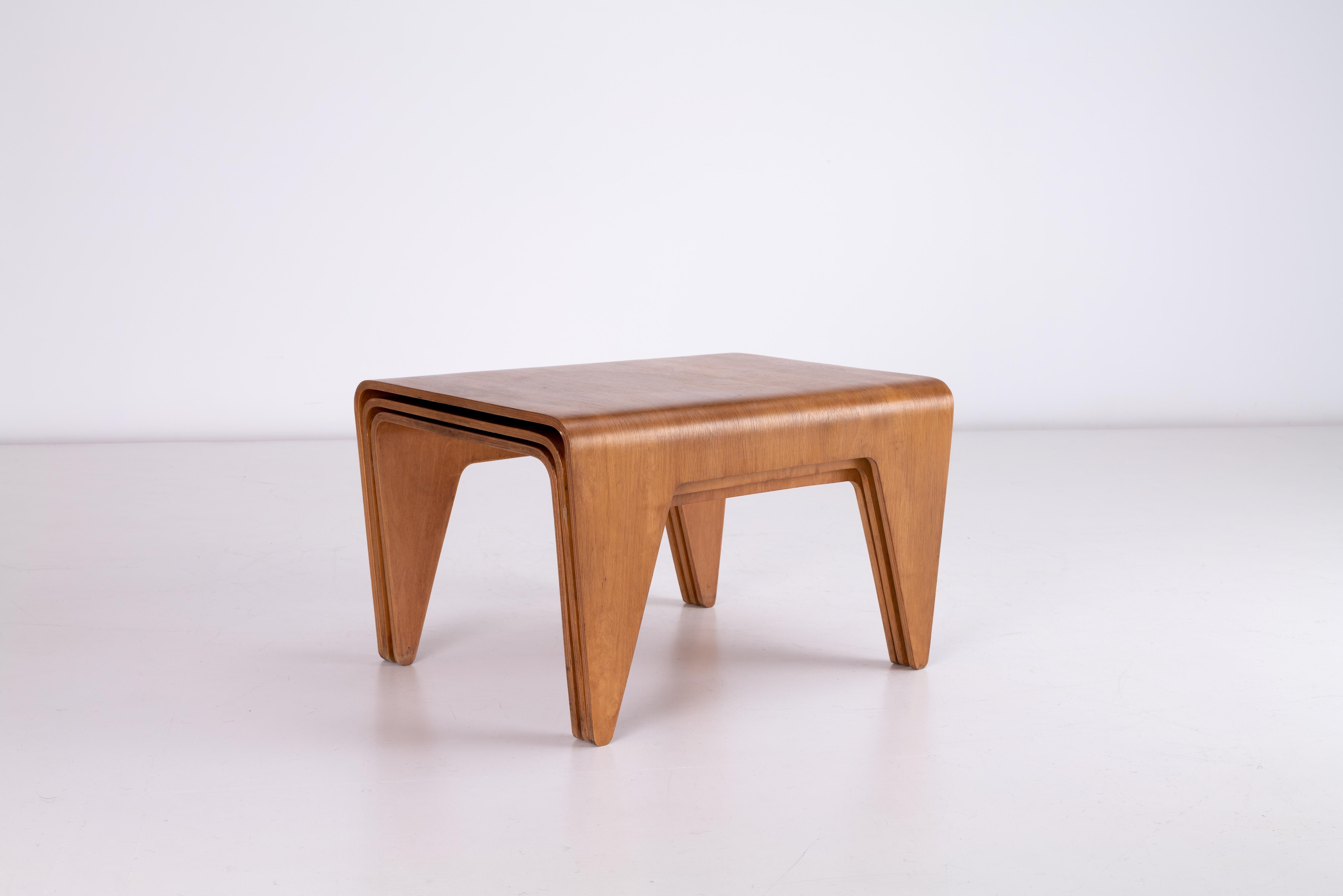 Mid-20th Century Marcel Breuer Nesting Tables produced by Vanesta for Isokon 1935 Made In Estonia