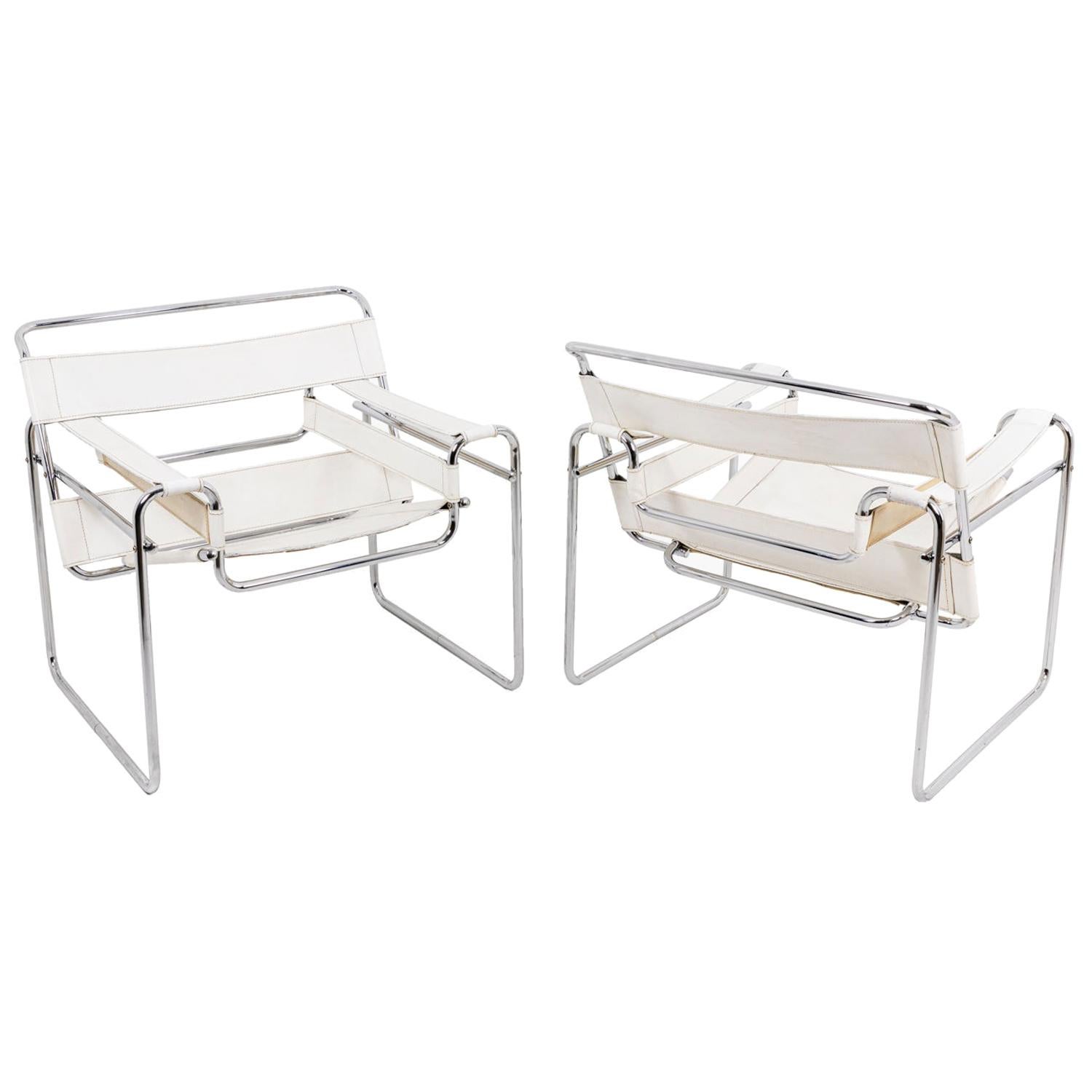 Marcel Breuer, Pair of Armchairs "Wassily", 1960s