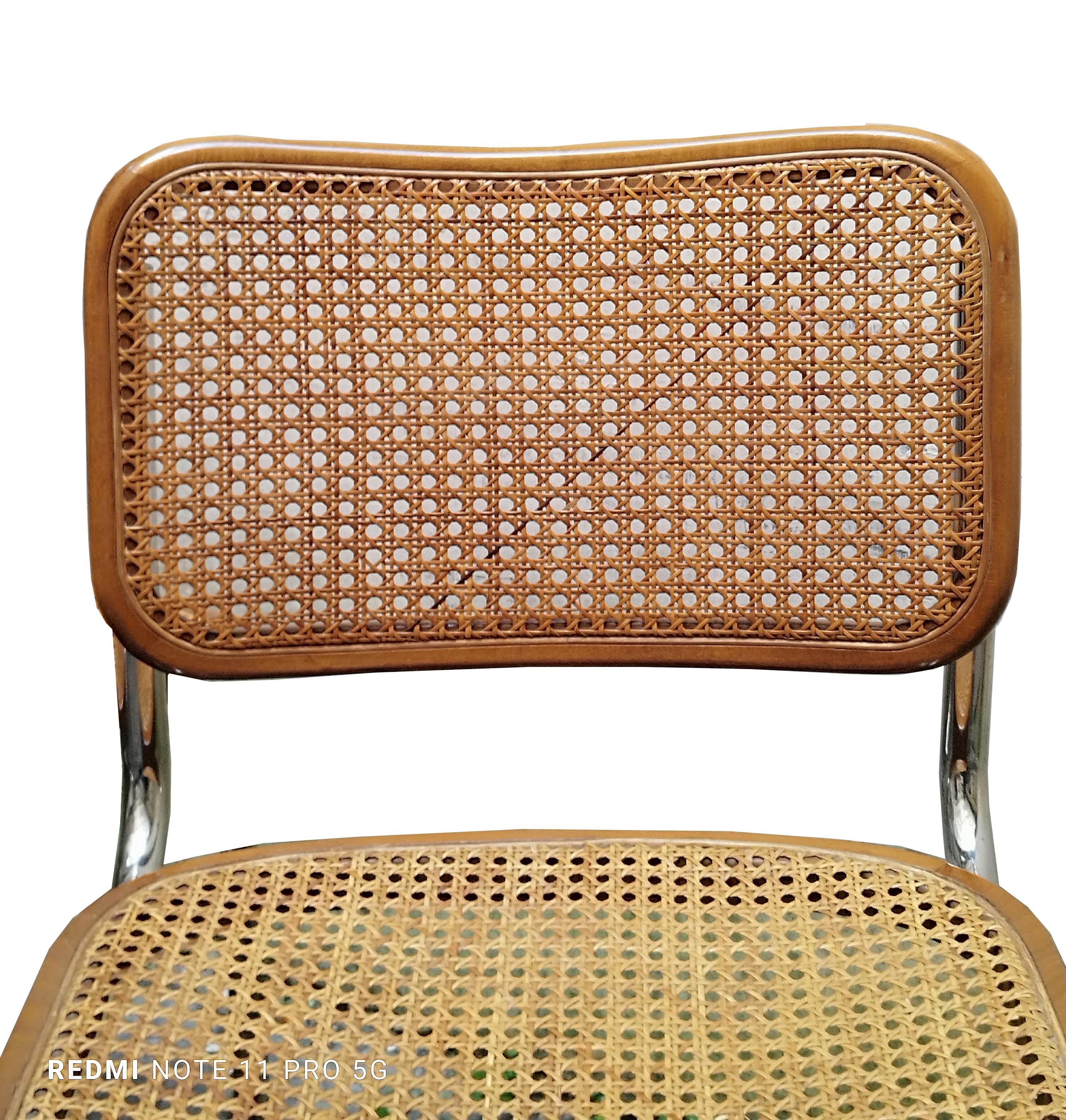 Late 20th Century Marcel Breuer Pair of Cesca Chairs, Italy, 1970s For Sale