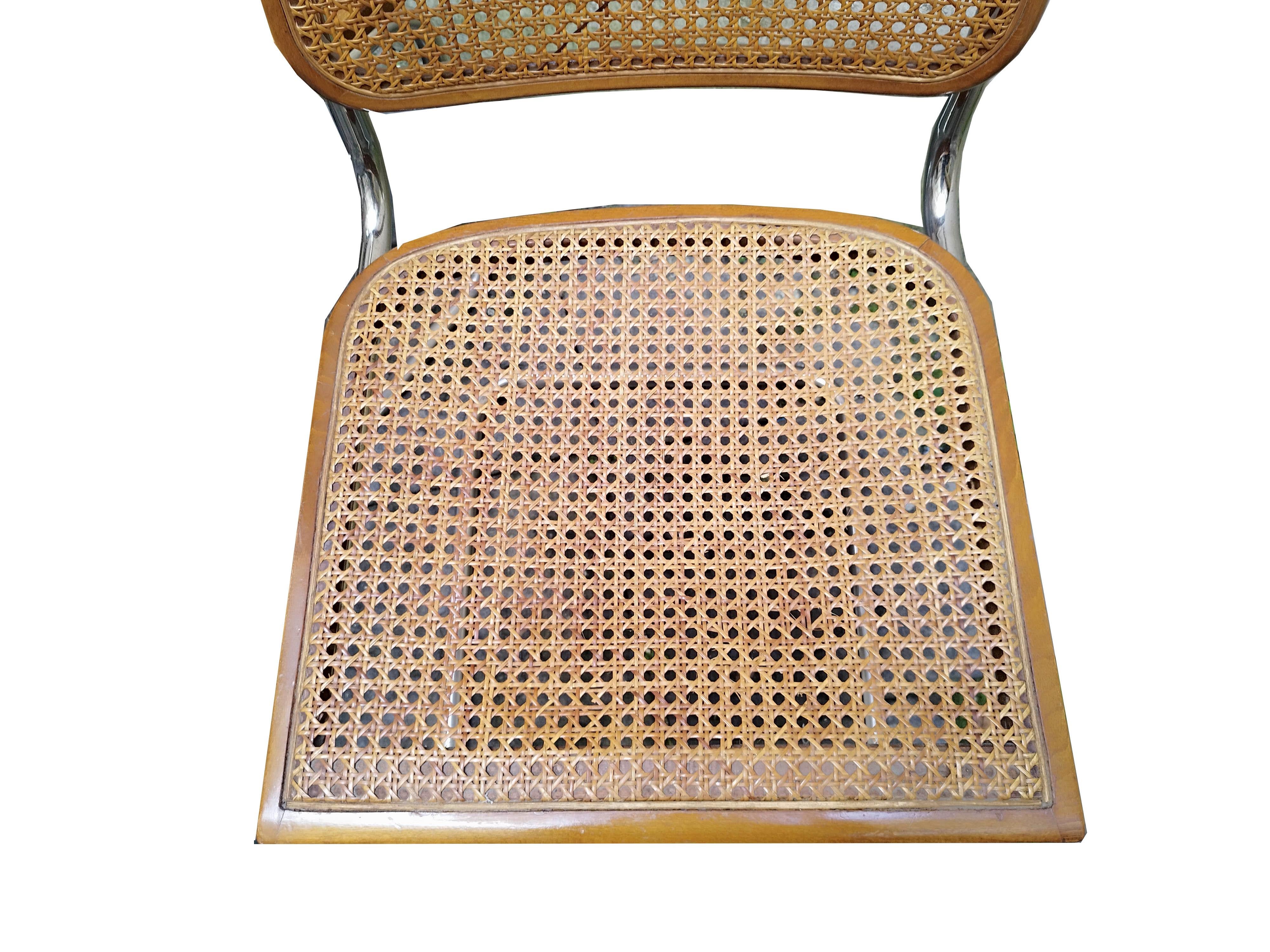 Canne Paire de chaises Cesca Marcel Breuer, Italie, 1970 en vente
