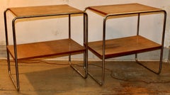 Marcel Breuer Pair of Original Thonet B-12 Side Tables