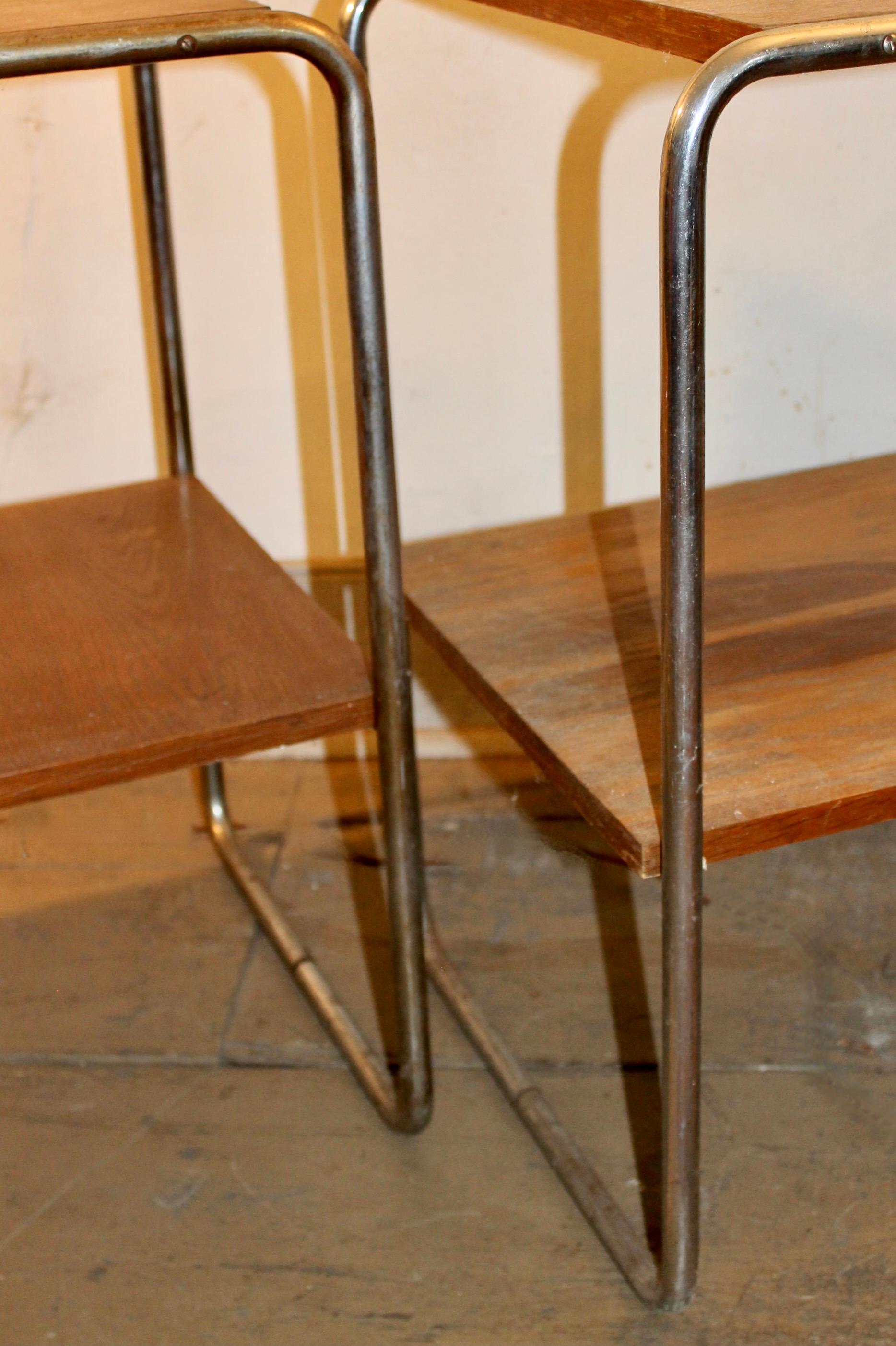 Marcel Breuer Ein Paar Original Thonet B-12 Beistelltische im Zustand „Gut“ im Angebot in Sharon, CT