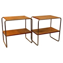 Marcel Breuer Pair of Original Thonet B-12 Side Tables