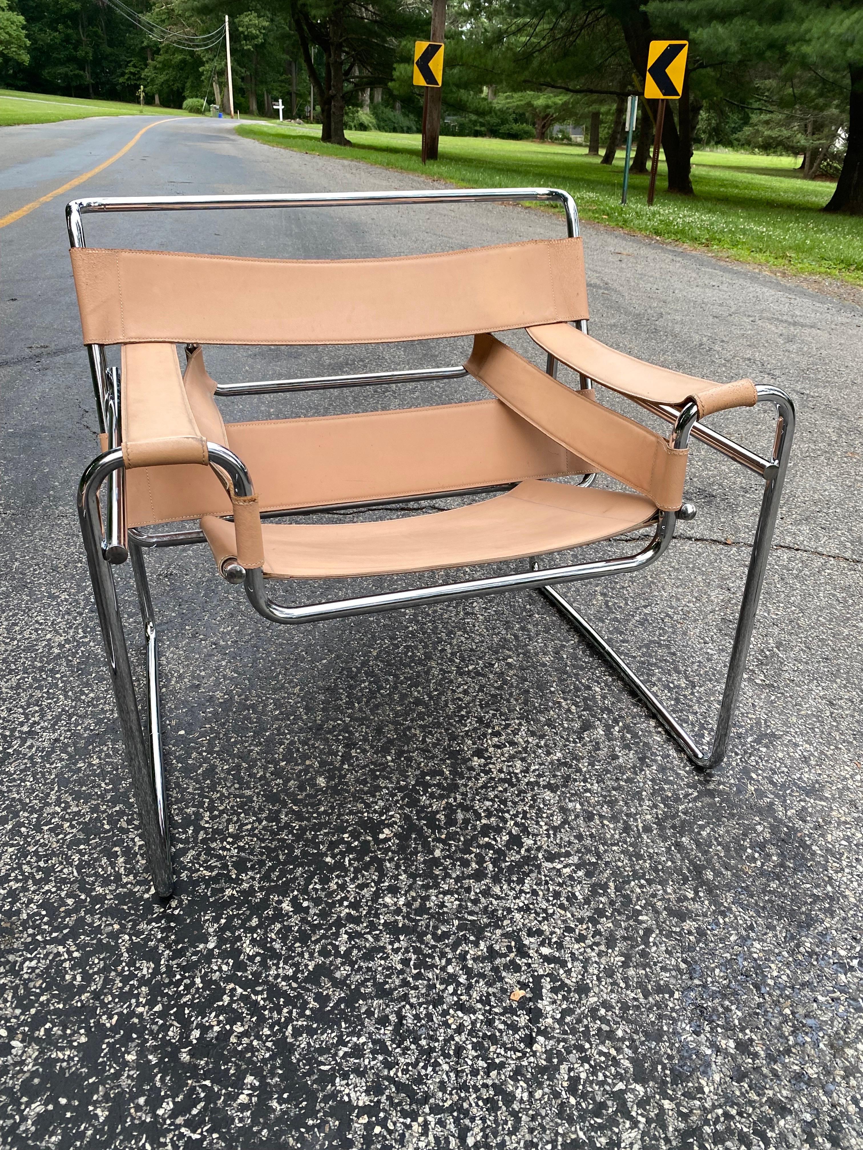 Italian Marcel Breuer Pair of Wassily Chairs