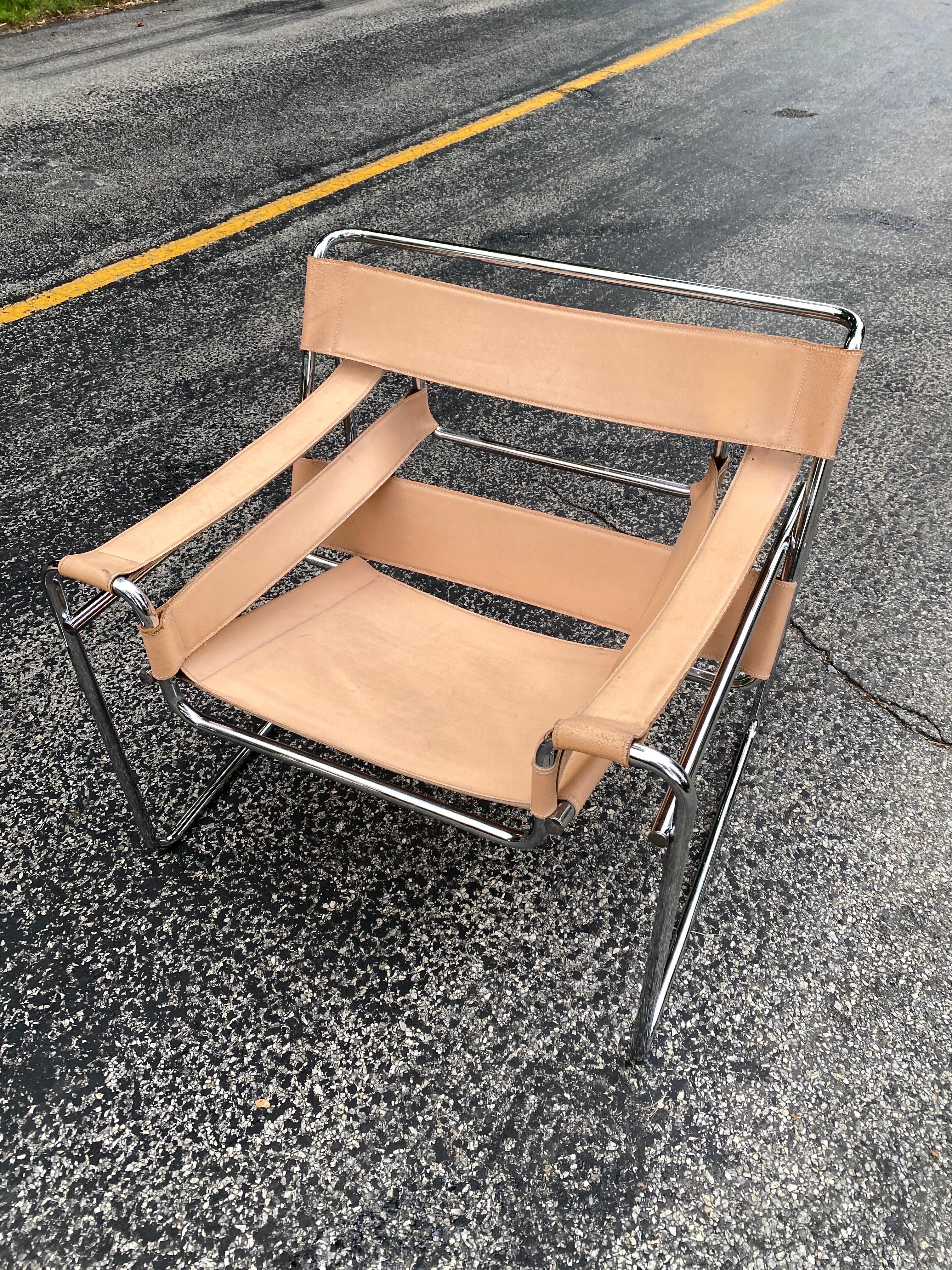 Late 20th Century Marcel Breuer Pair of Wassily Chairs