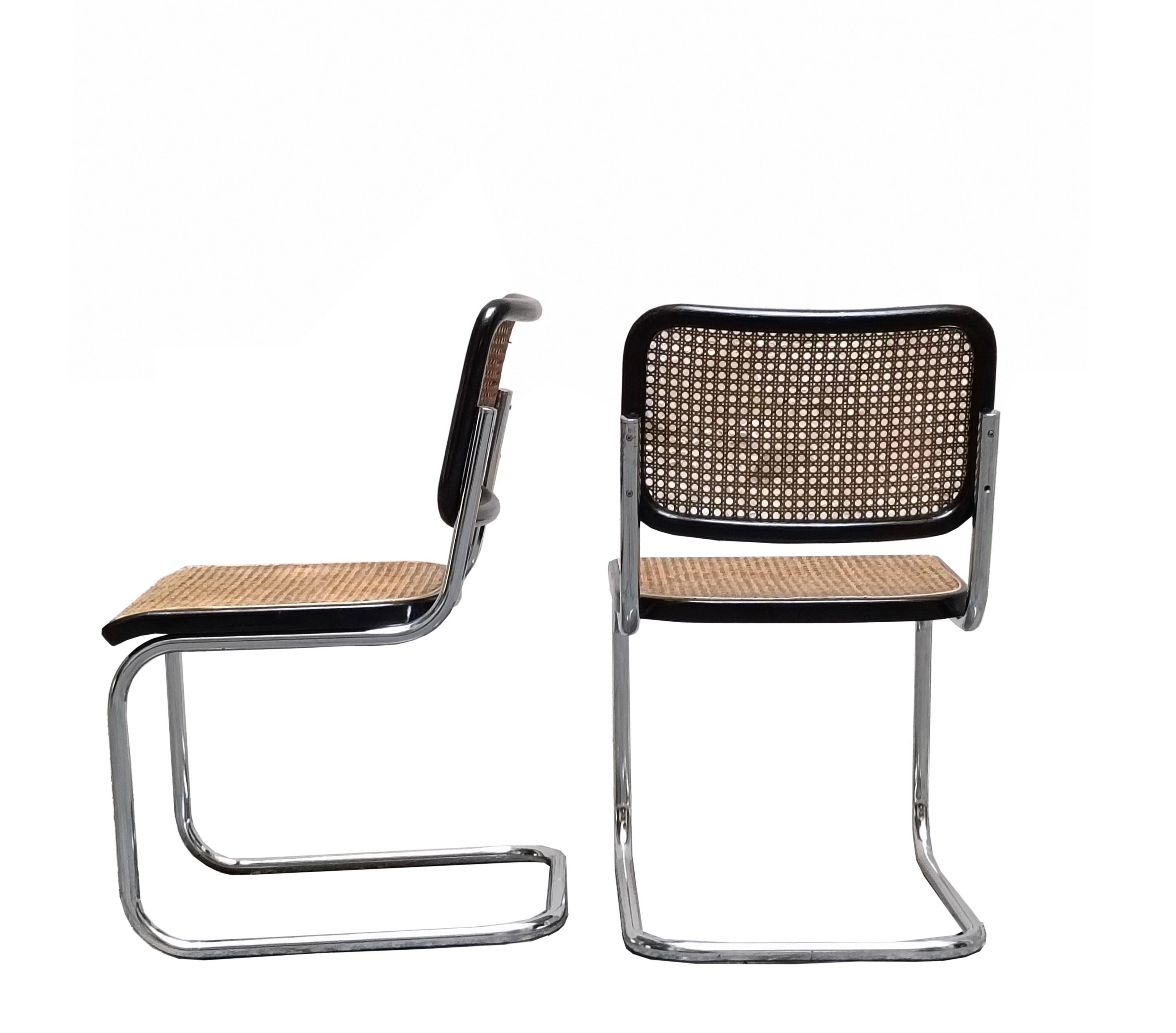 Marcel Breuer für Thonet Paar 'Cesca'-Stühle, Italien 1970er Jahre (Italian) im Angebot
