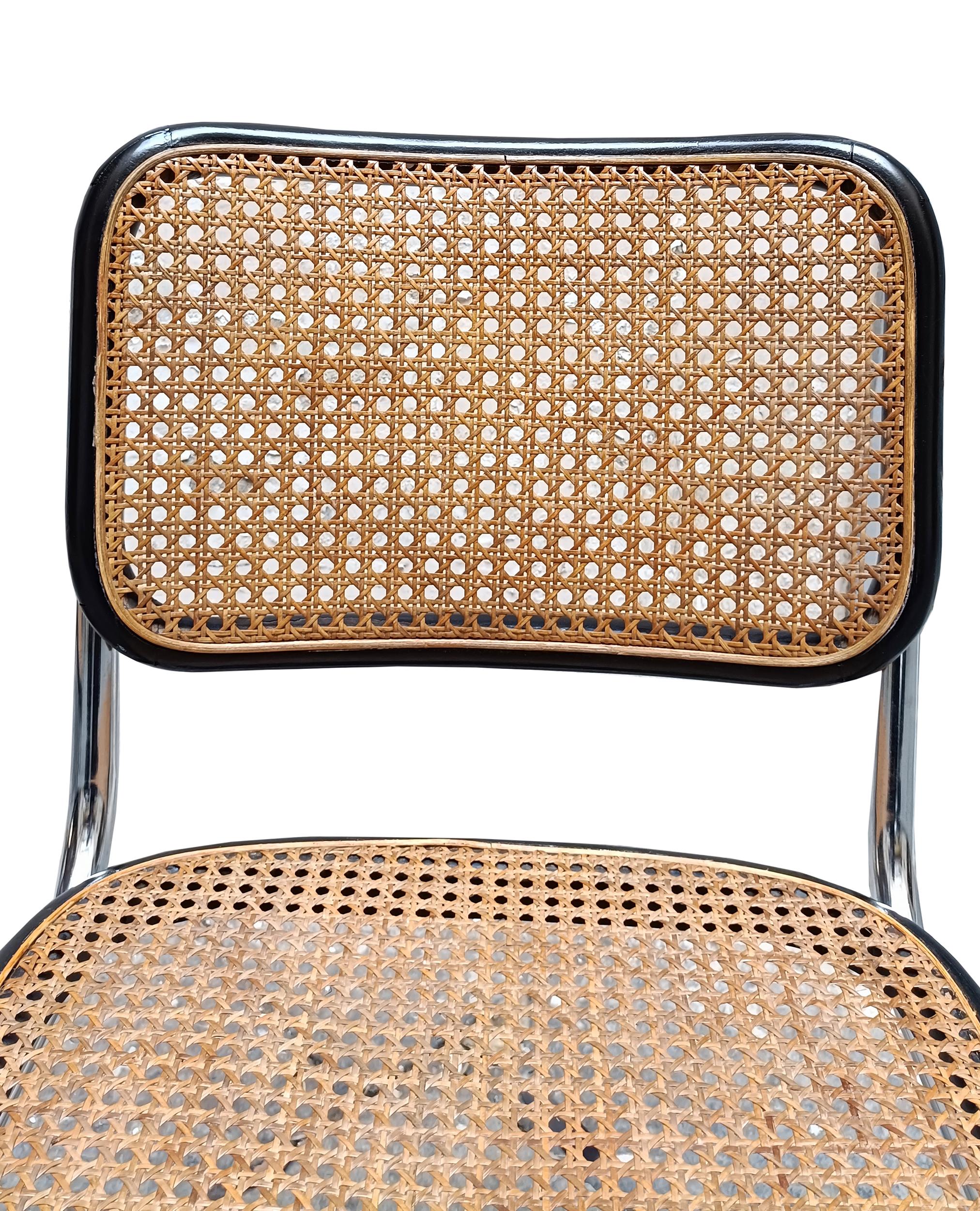 Marcel Breuer für Thonet Paar 'Cesca'-Stühle, Italien 1970er Jahre (Late 20th Century) im Angebot
