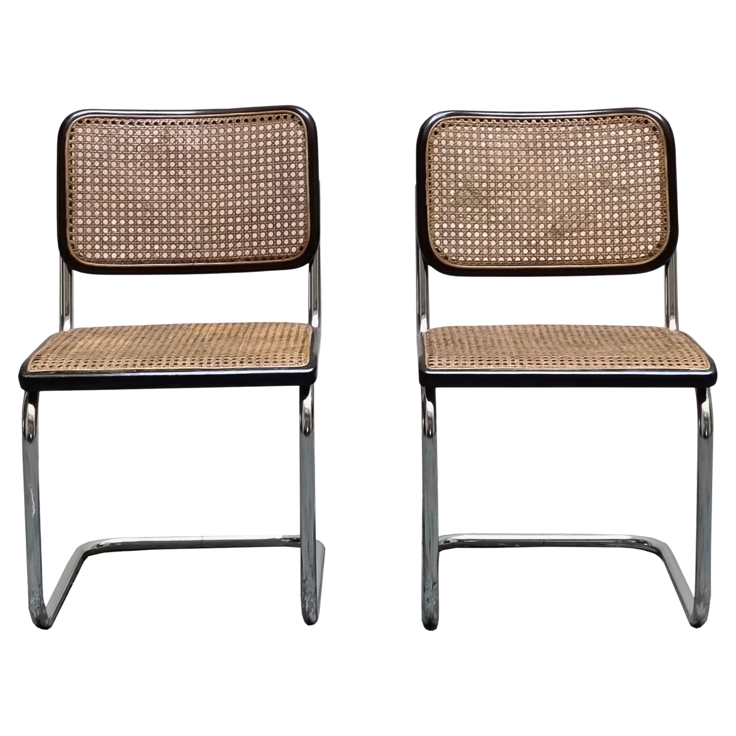 Marcel Breuer per Thonet Coppia di Sedie "Cesca", Italia 1970s