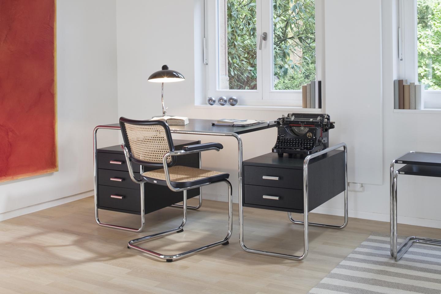 Customizable Marcel Breuer S 285/5 Tubular Steel Desk For Sale 5