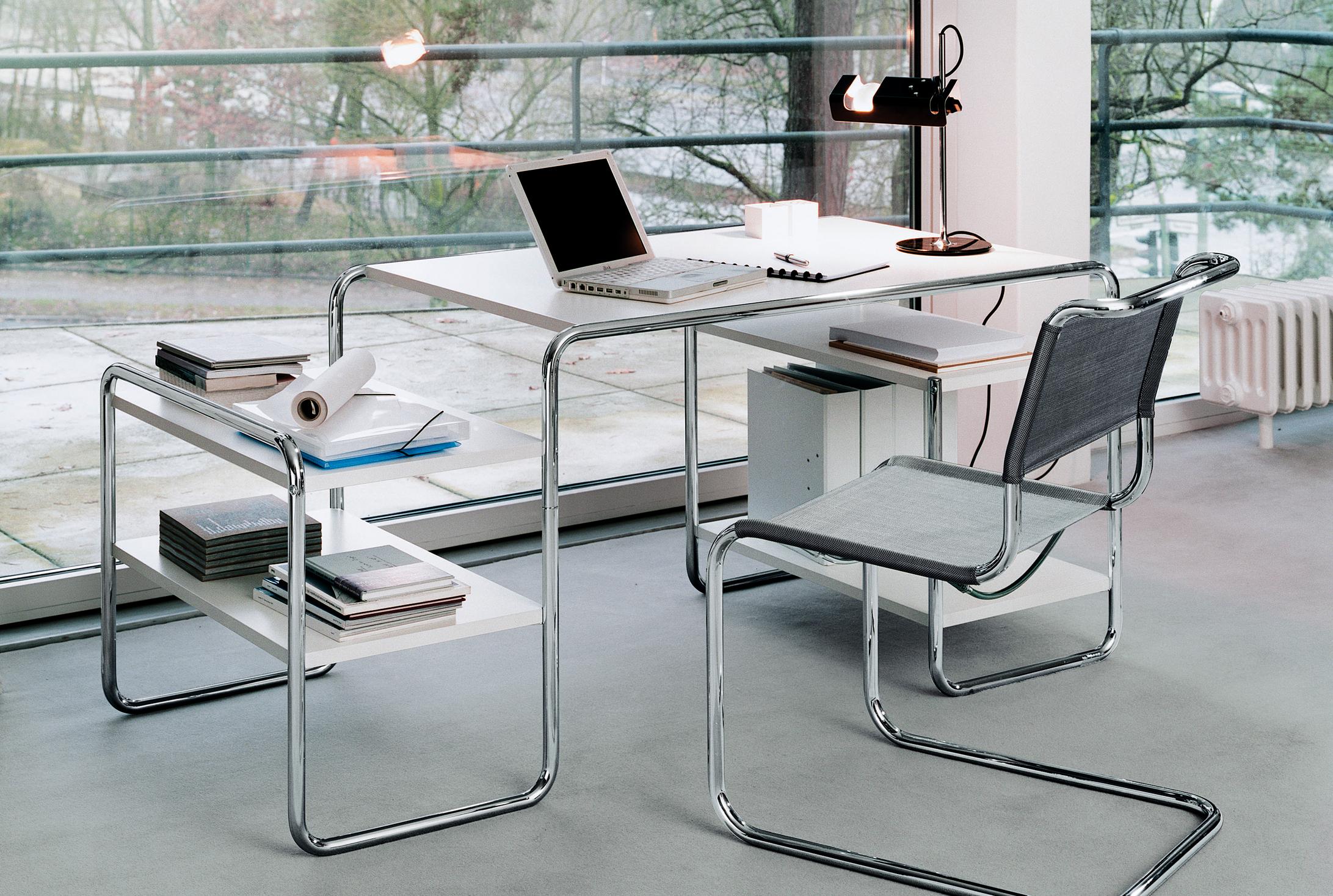 Escritorio personalizable de acero tubular Marcel Breuer S 285 en venta 5