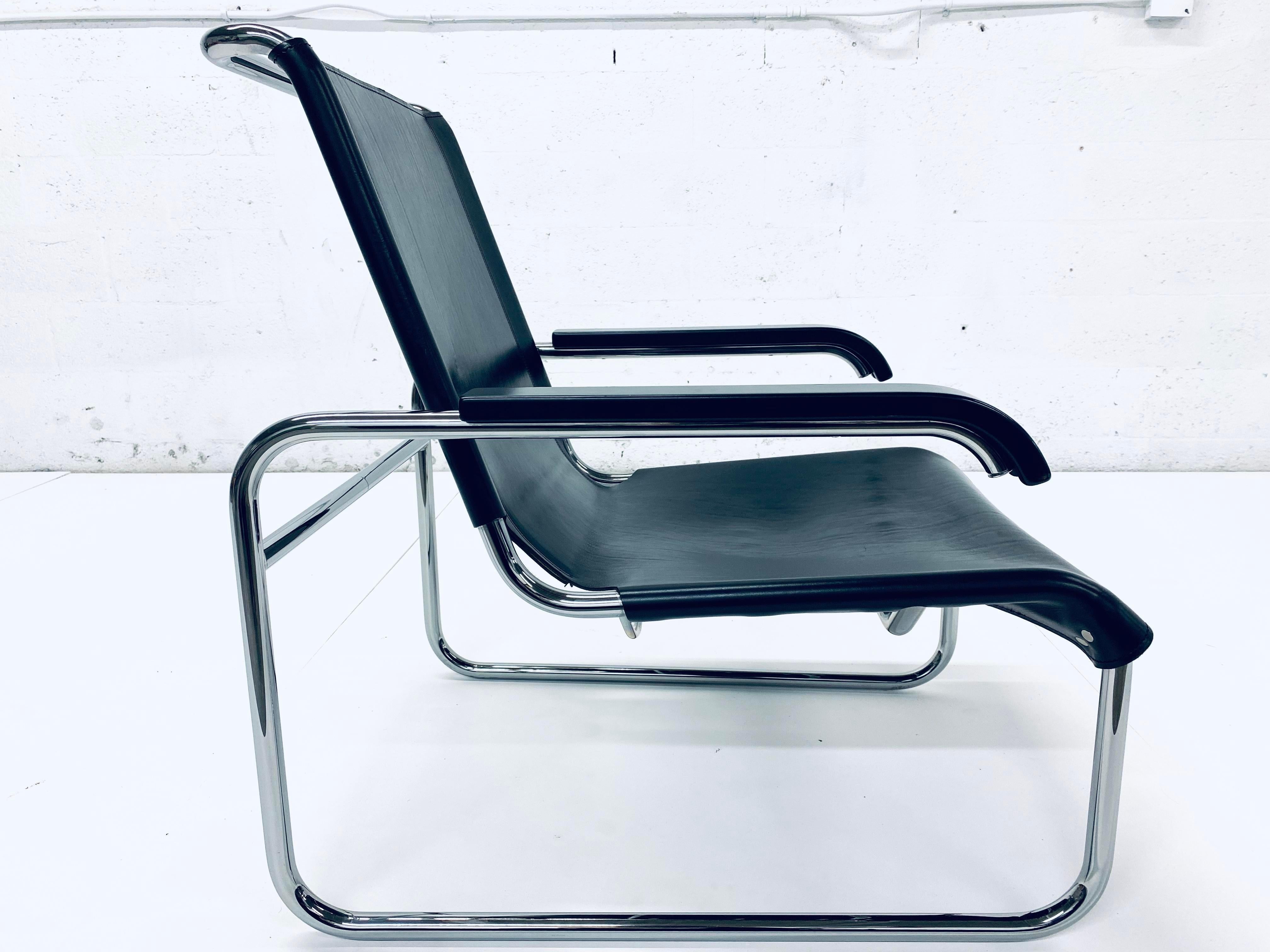 Marcel Breuer for Thonet S 35 L Leather Lounge Chair, 1960s 6