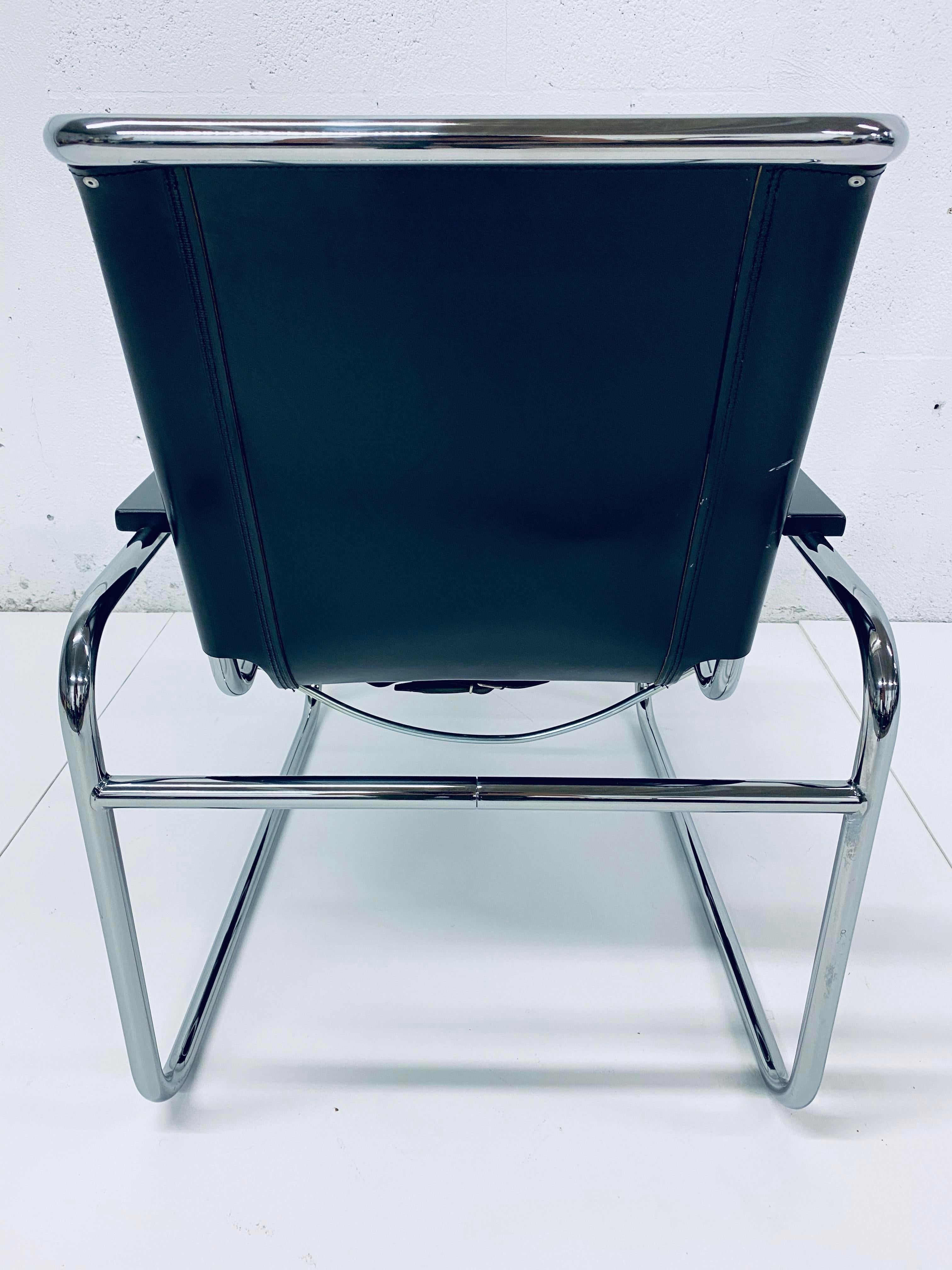 German Marcel Breuer for Thonet S 35 L Leather Lounge Chair, 1960s