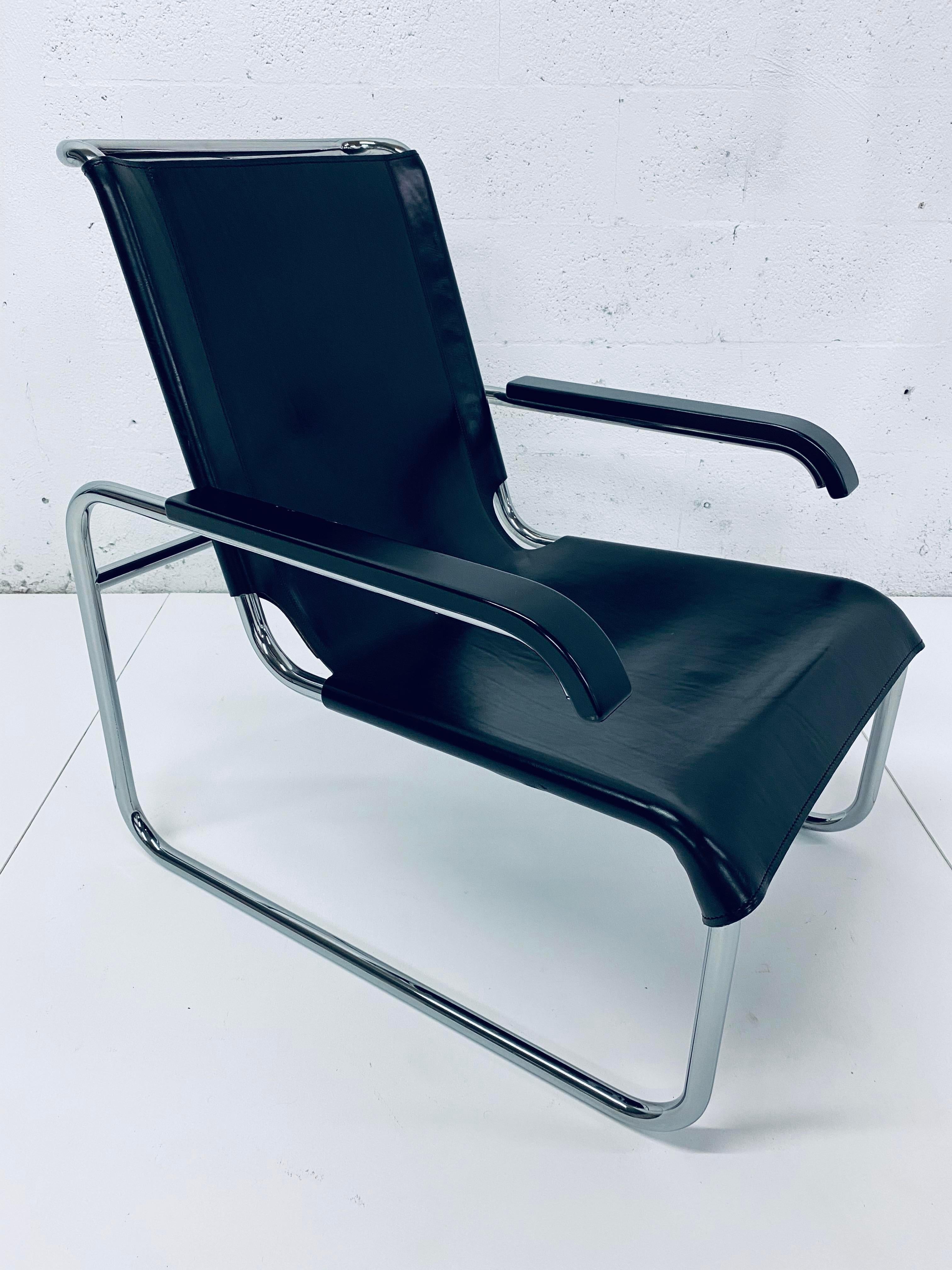Marcel Breuer for Thonet S 35 L Leather Lounge Chair, 1960s 1