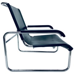 Marcel Breuer for Thonet S 35 L Leather Lounge Chair, 1960s