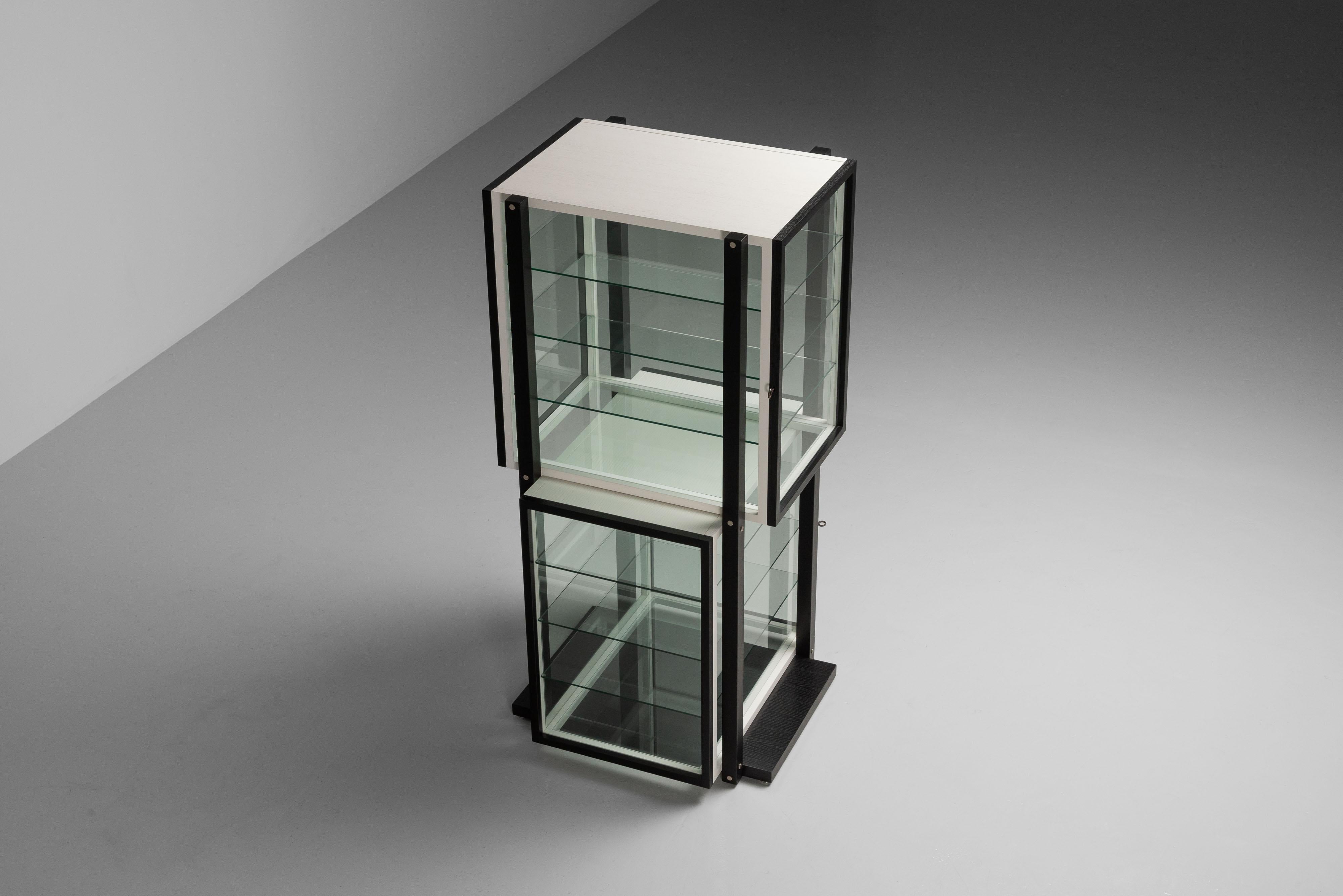 Glass Marcel Breuer S40 cabinet for Tecta Germany 1980 For Sale