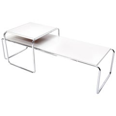 Vintage Marcel Breuer Set of Nesting Rectangle Coffee and Side Table Stendig, Finland