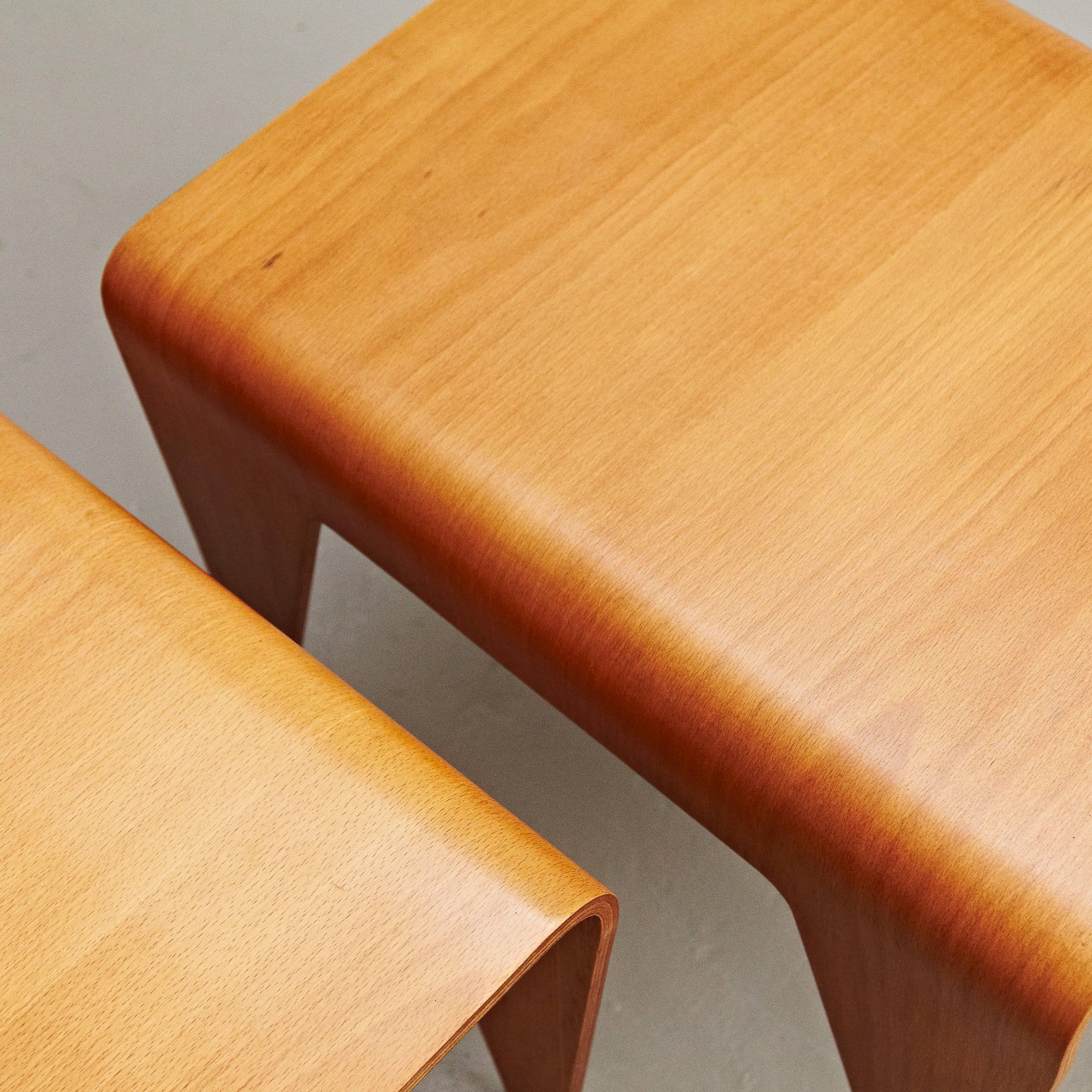 Marcel Breuer Set of Three Beech Plywood Nesting Tables for Isokon, circa 1936 2