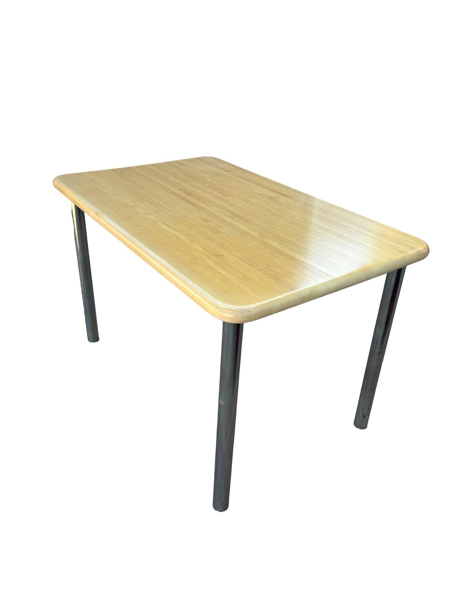 Marcel Breuer Stil Freischwinger Cesca Beistellstuhl Set mit Esstisch, Italien im Angebot 5