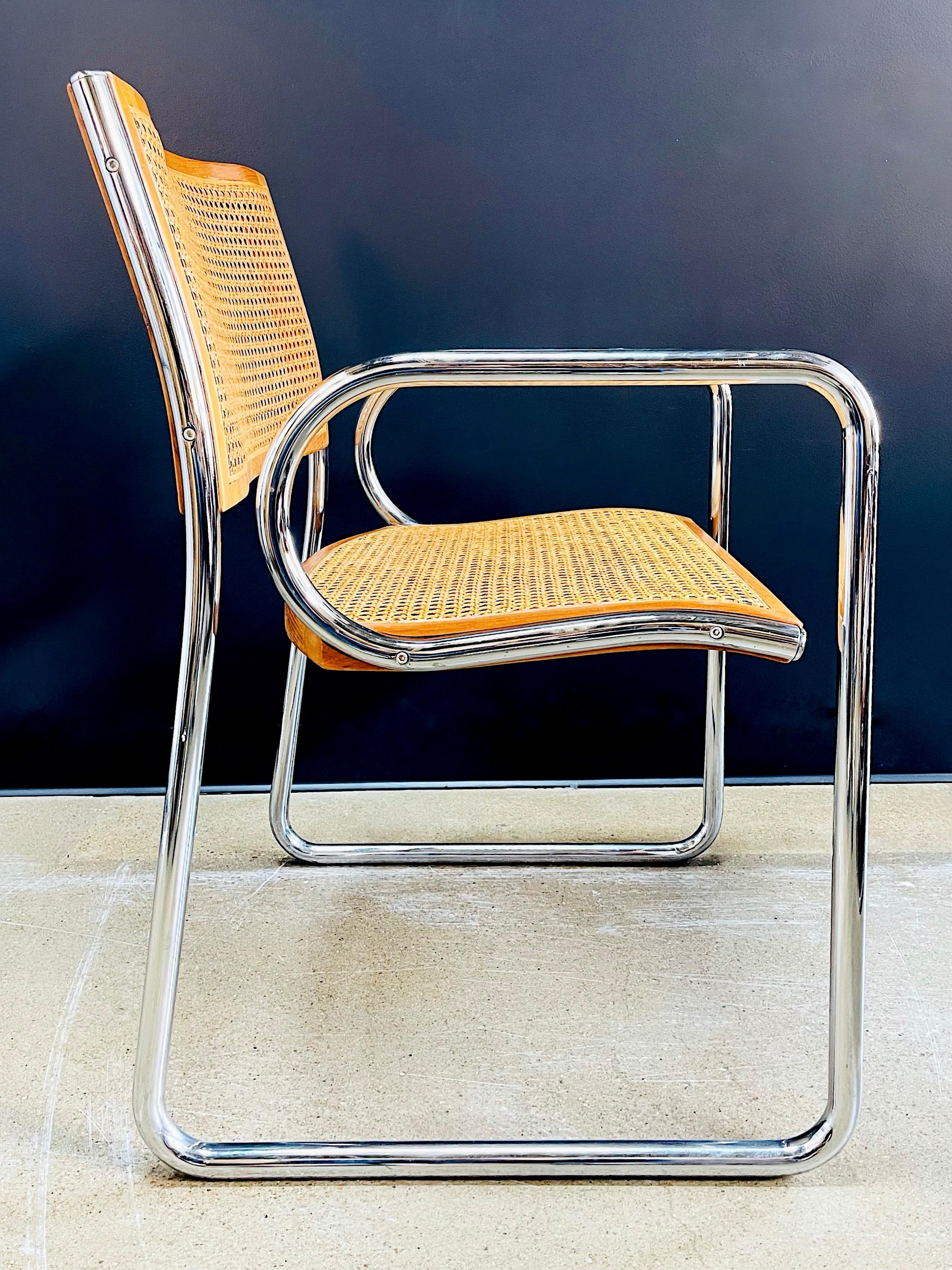 Late 20th Century Marcel Breuer Style Chair For Sale