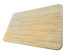 Marcel Breuer Style Mid-Century Blonde Wood & Chrome Dining Table