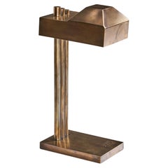Marcel Breuer, Table Lamp, Brass, Hungary, 1925