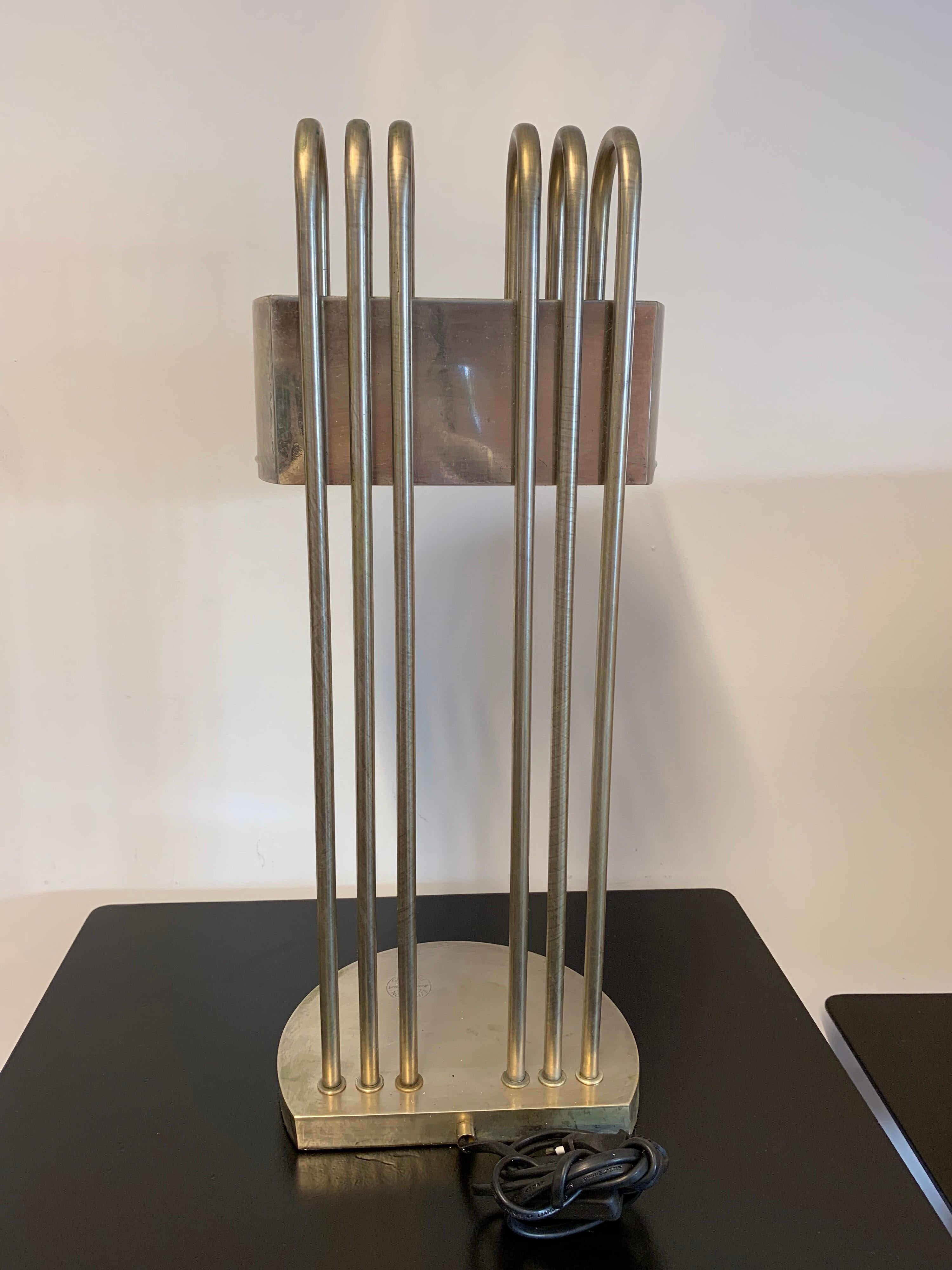 Marcel Breuer Table Lamp, Nickel, Exposition of Paris 1925, Made in Germany In Good Condition In Pambio Noranco, CH