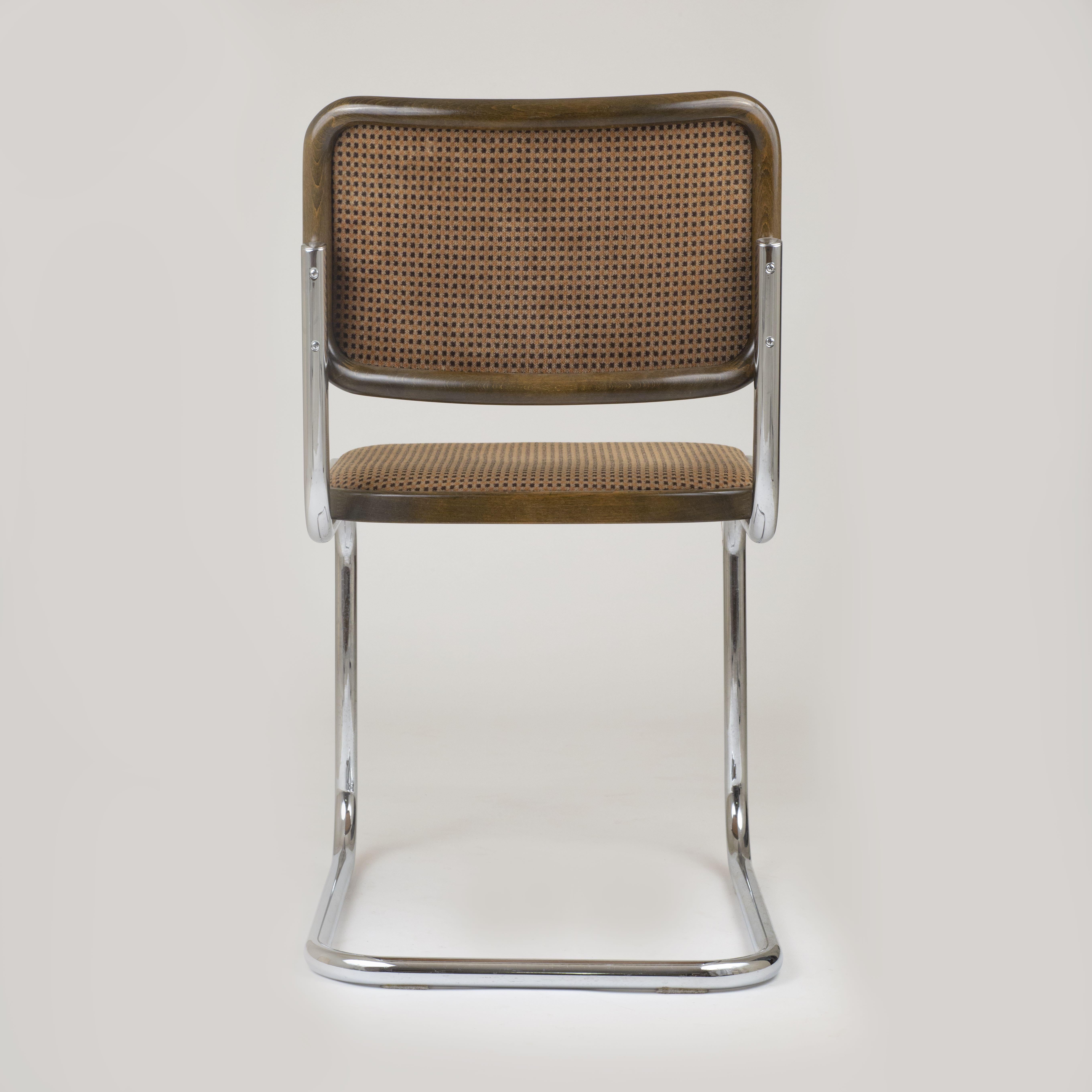 Unknown Marcel Breuer Upholstered Thonet Cesca Chairs
