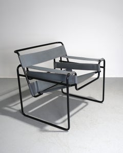 Marcel Breuer 'Wassily’ Armchair c.1960s Attributed to designer Leather hide