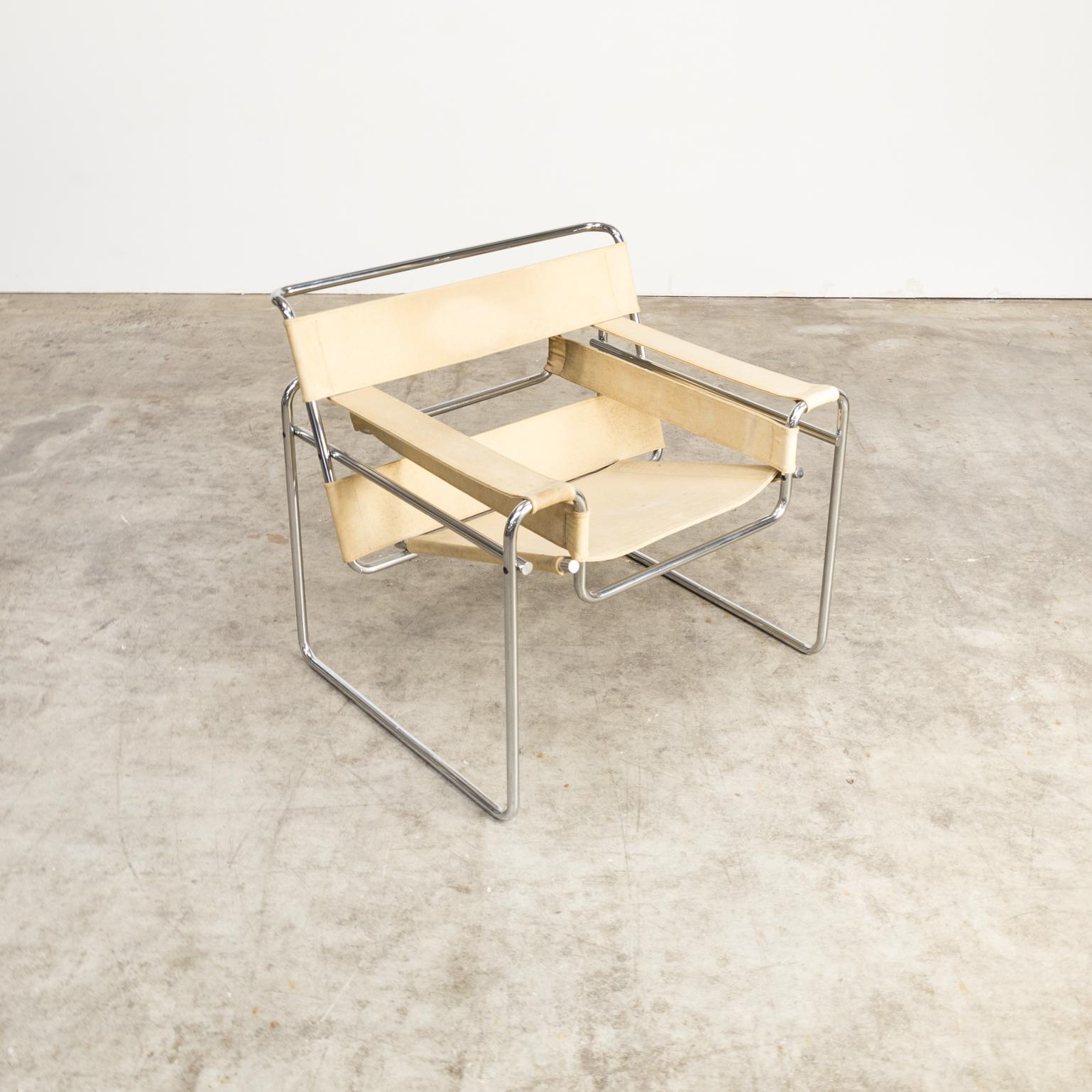 Marcel Breuer ‘wassily’ B3 Chairs Canvas for Gavina For Sale 3