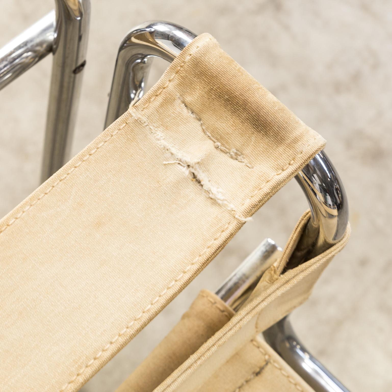 Marcel Breuer ‘wassily’ B3 Chairs Canvas for Gavina For Sale 8